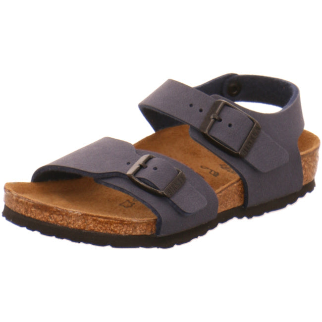 Birkenstock New York Kids Boys Sandals Slides Ankle Strap Slingback navy Birko - Bartel-Shop