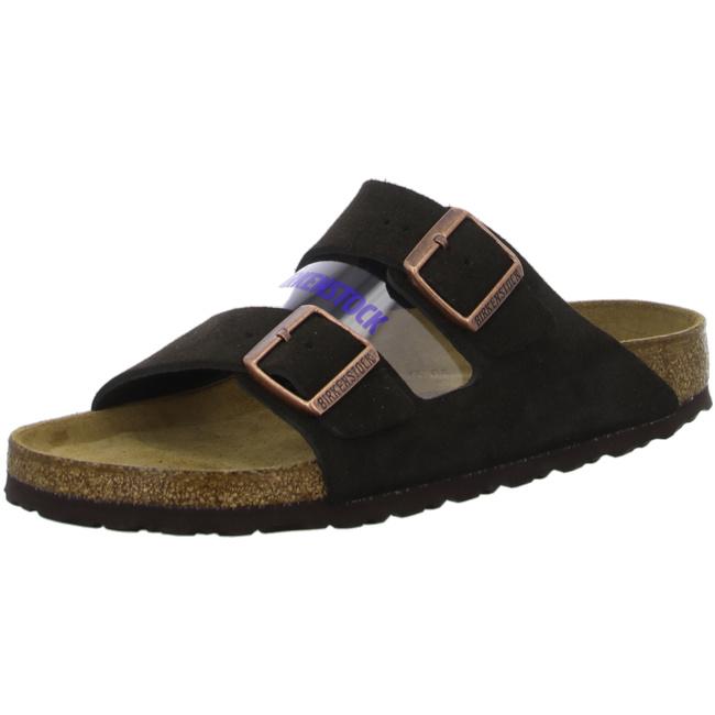 Birkenstock Arizona VL Suede Leather Mocca Brown SFB Sandals Slides Mules narrow - Bartel-Shop