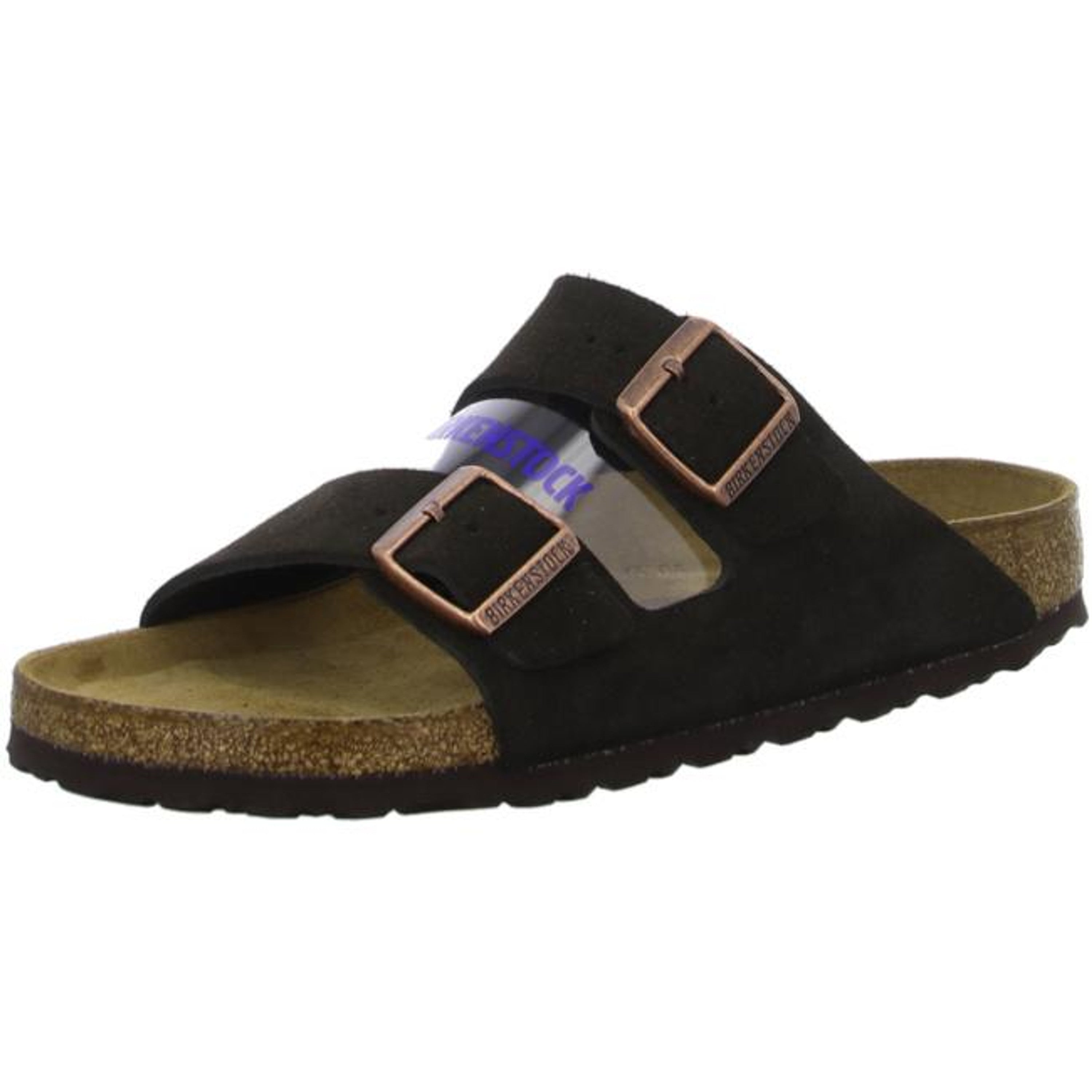 Birkenstock Arizona VL Suede Leather Mocca Brown SFB Sandals Slides Mules narrow - Bartel-Shop