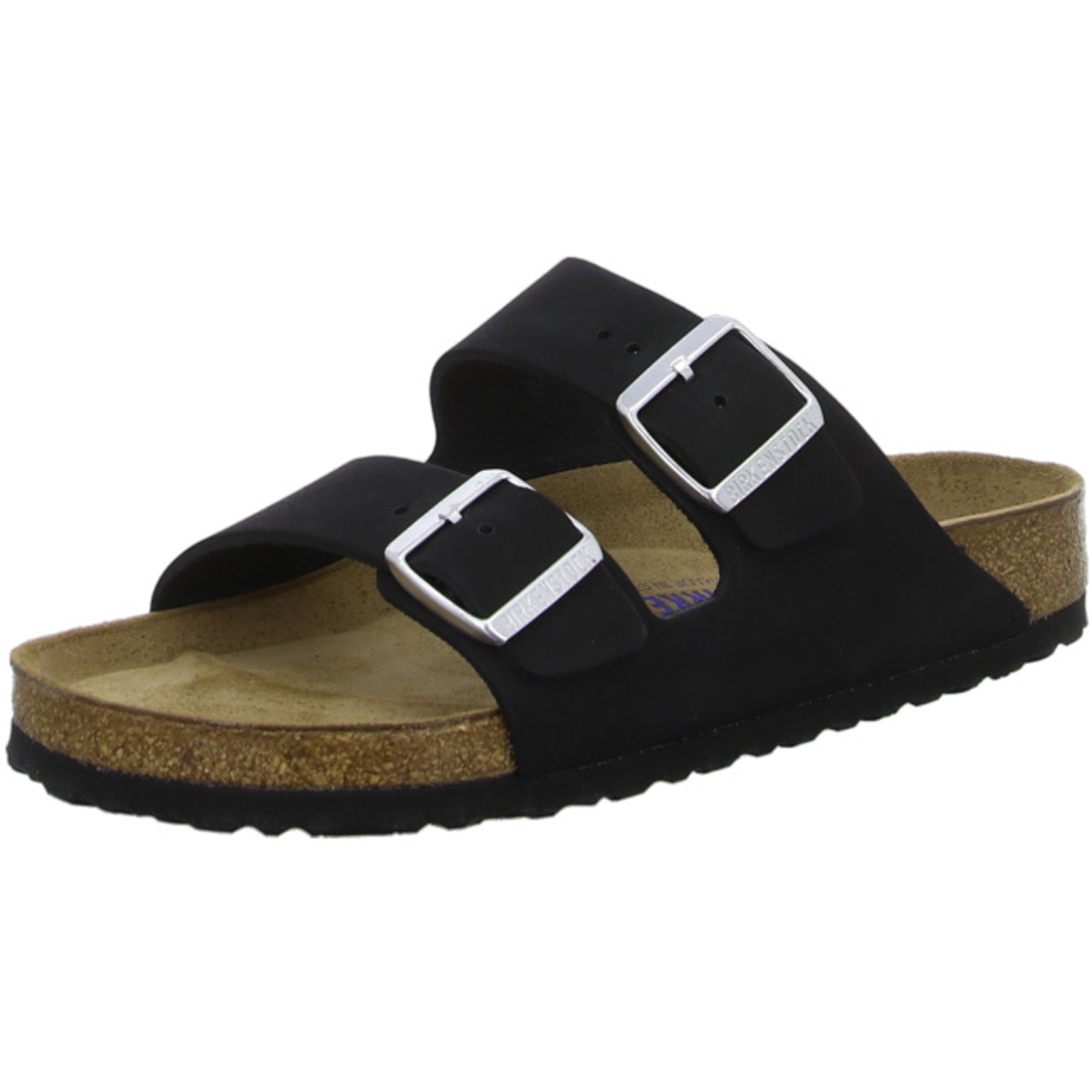 Birkenstock Arizona Slides regular Black Nubuck Leather Shoes SFB Sandals Slippers - Bartel-Shop