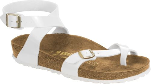 Birkenstock thong sandal Yara BF patent white patent - Bartel-Shop