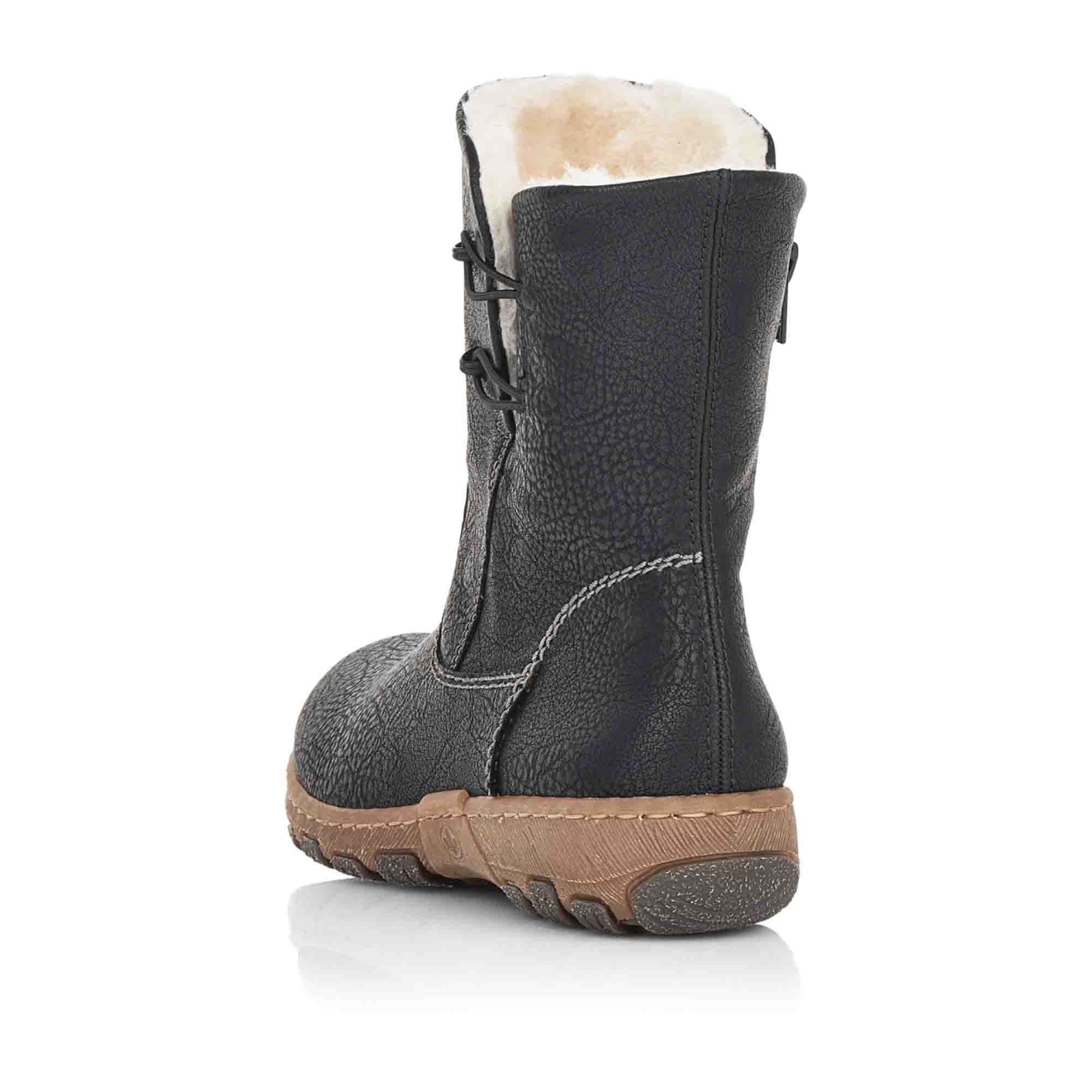 Rieker HWK Black Women's Boots for Ladies