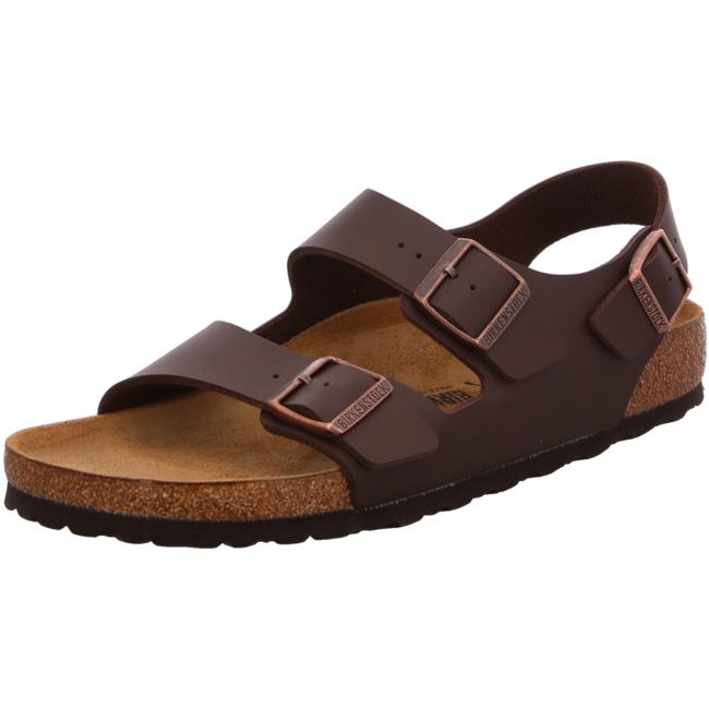 Birkenstock Milano darkbrown Birko Flor BF Sandals Ankle Strap Slingback Slipper narrow - Bartel-Shop