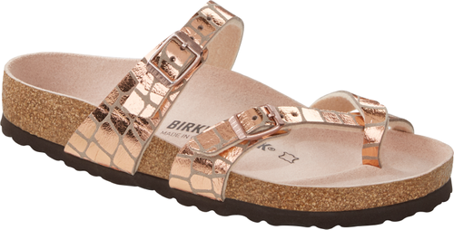 Birkenstock mule Mayari gator gleam copper - Bartel-Shop