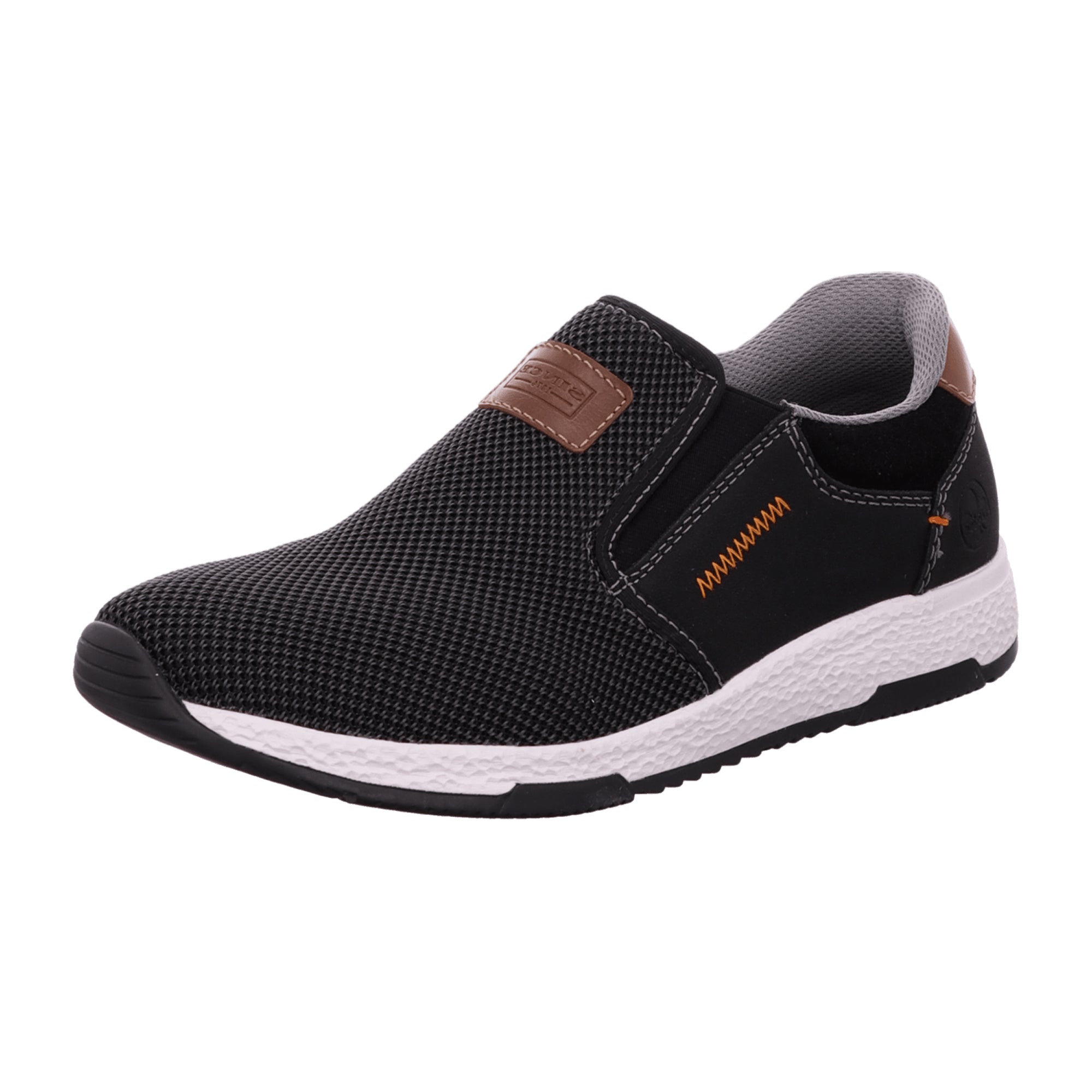 Rieker FSK Men's Slip-On Shoes Black Comfortable Lightweight Flexible Sole