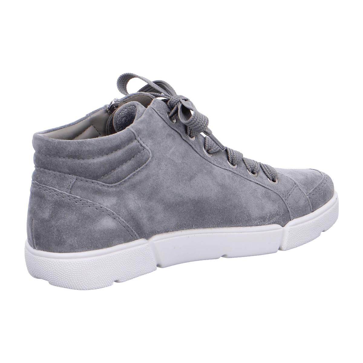ARA ROM Women's Sneakers in Grey Nubuck Leather with Lace-Up Closure and Cold-Weather Lined Interior