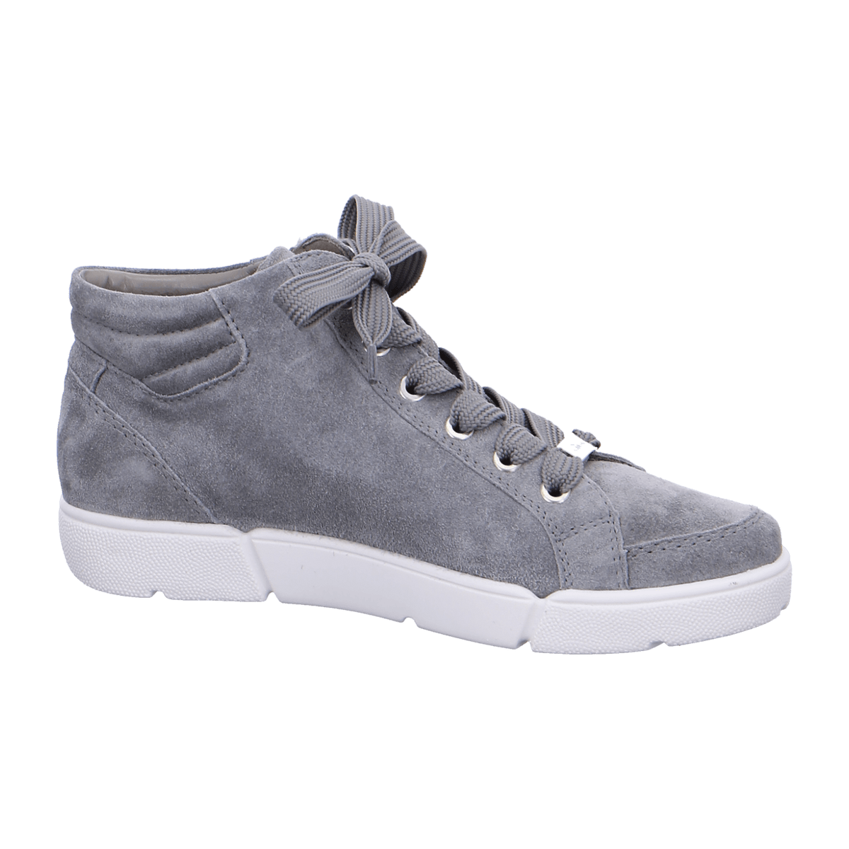 ARA ROM Women's Sneakers in Grey Nubuck Leather with Lace-Up Closure and Cold-Weather Lined Interior