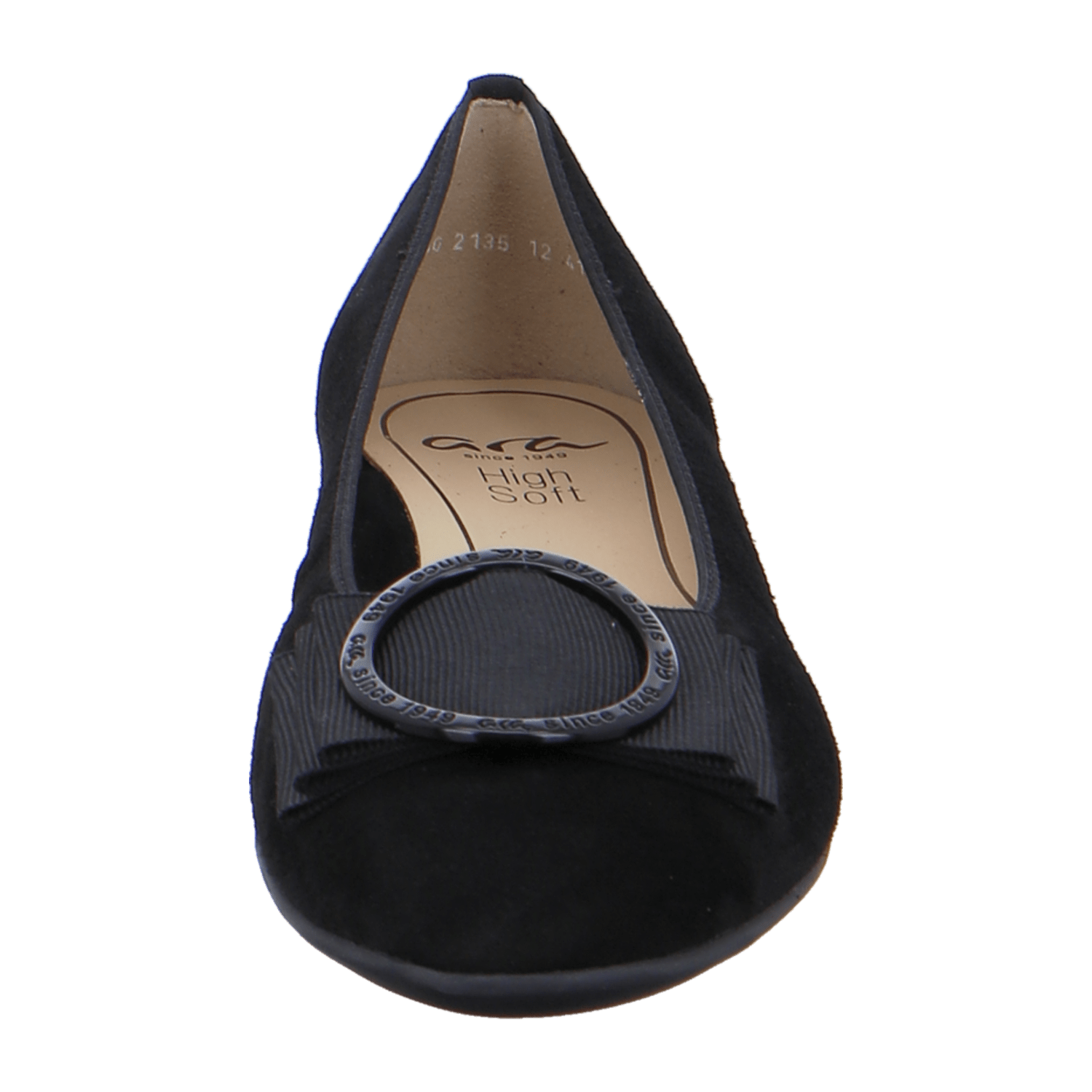 ARA SARDINIA Women's Chelsea Boots Black Nubuck Leather Slip-on Flat