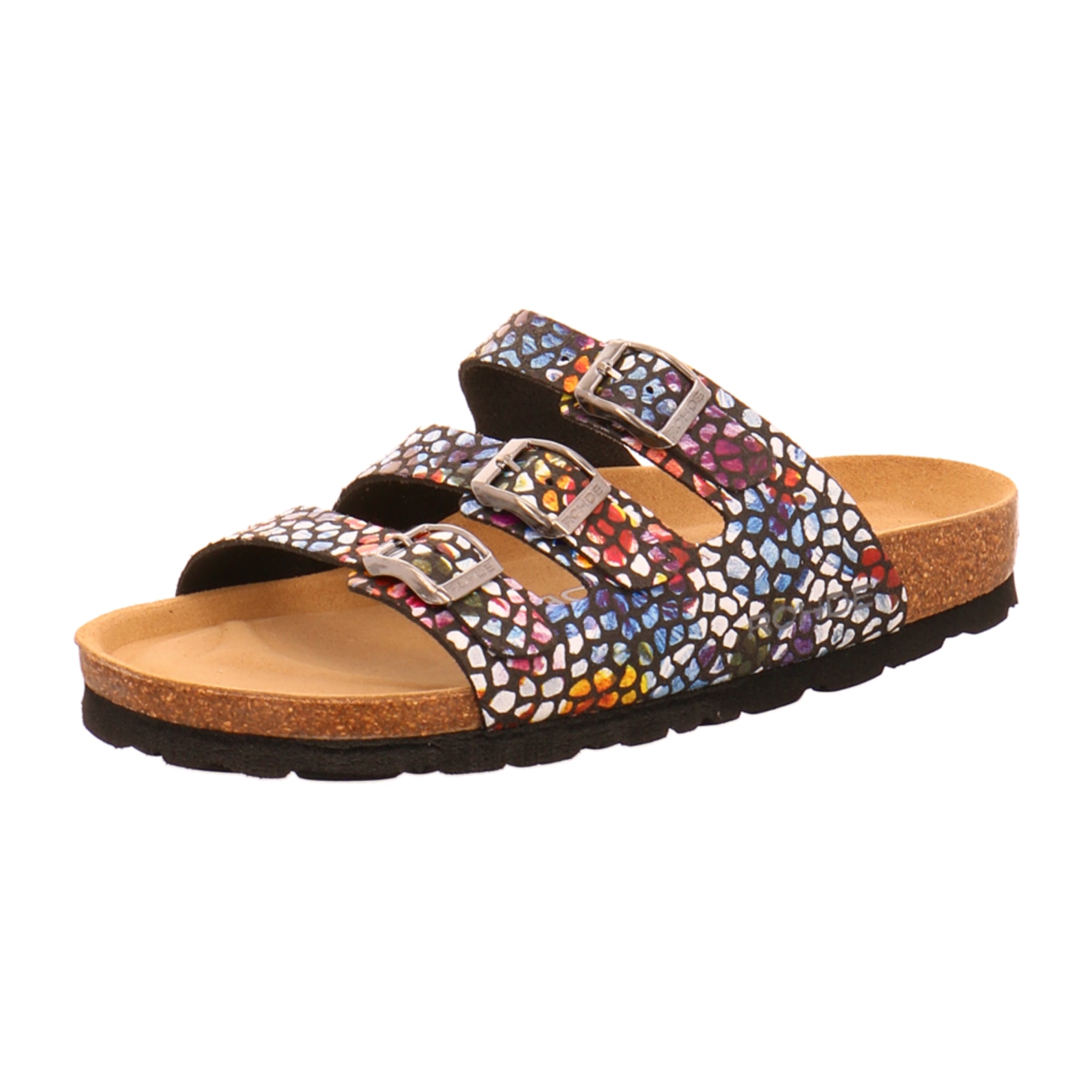 Rohde Alba Colorful Women's Classic Sandals Open Toe Flat Heel Leather Lining