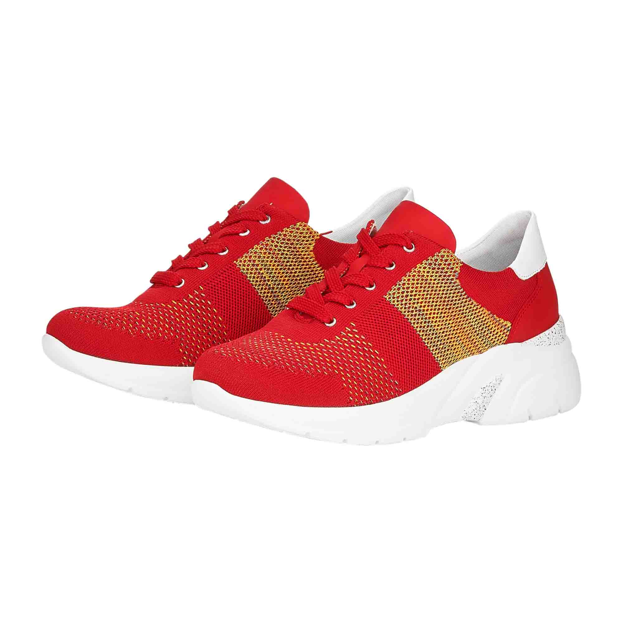 Remonte Red Wedge Sneakers for Women Stylish and Comfortable Footwear