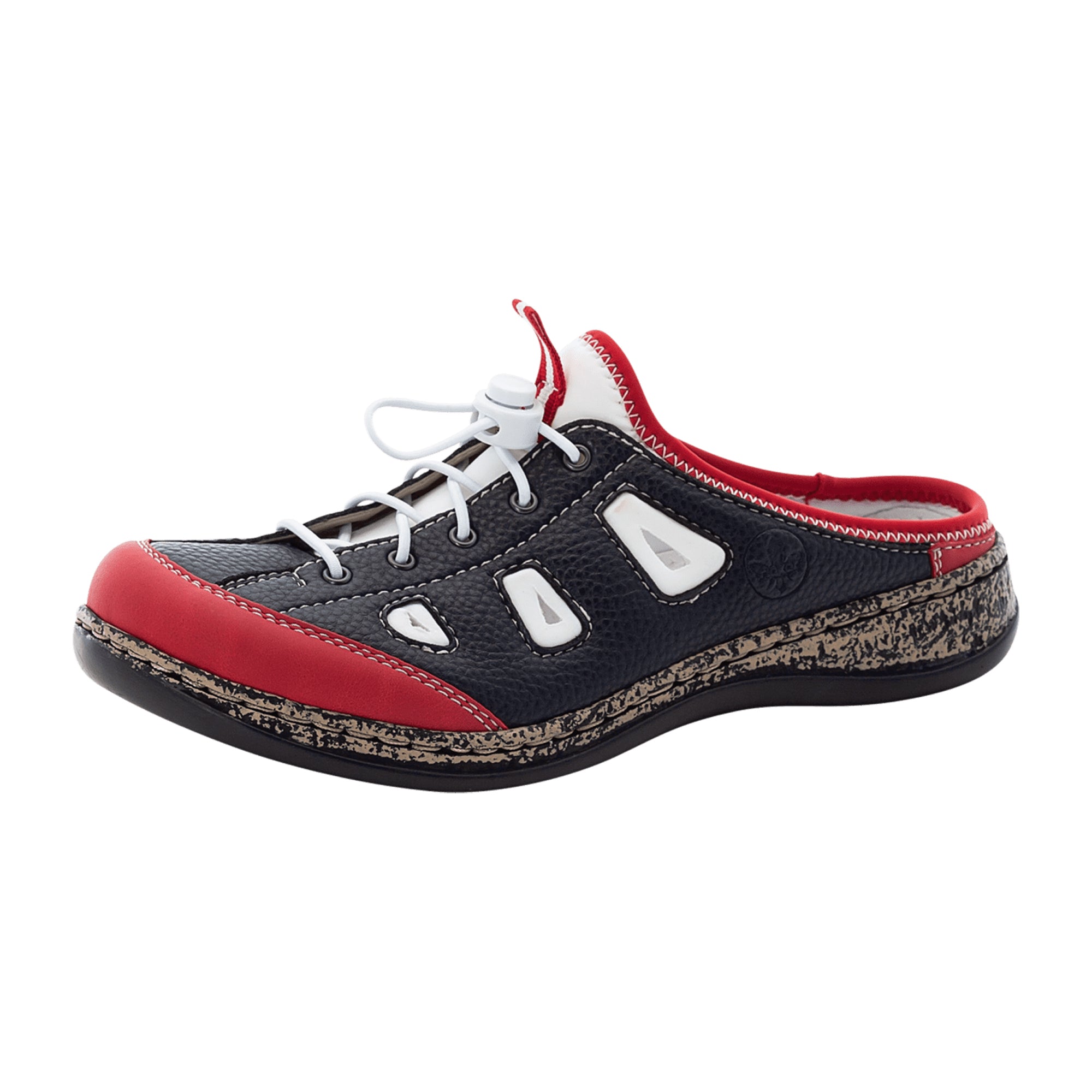 Rieker Women's Blue Clogs Lightweight Comfortable with Soft Insole and Stylish Design