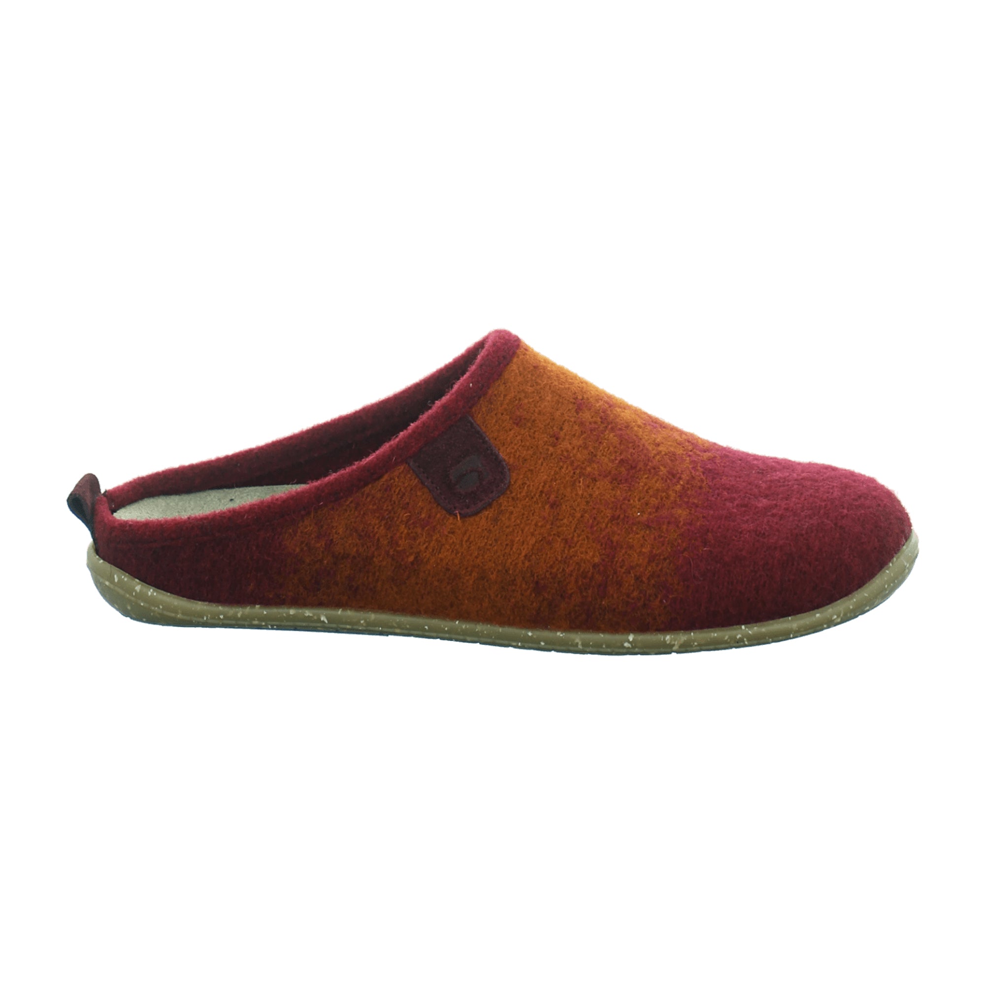 Rohde 6862 Women's Red Shoes, Wool Upper, Leather Insole, Flat, Slip-On