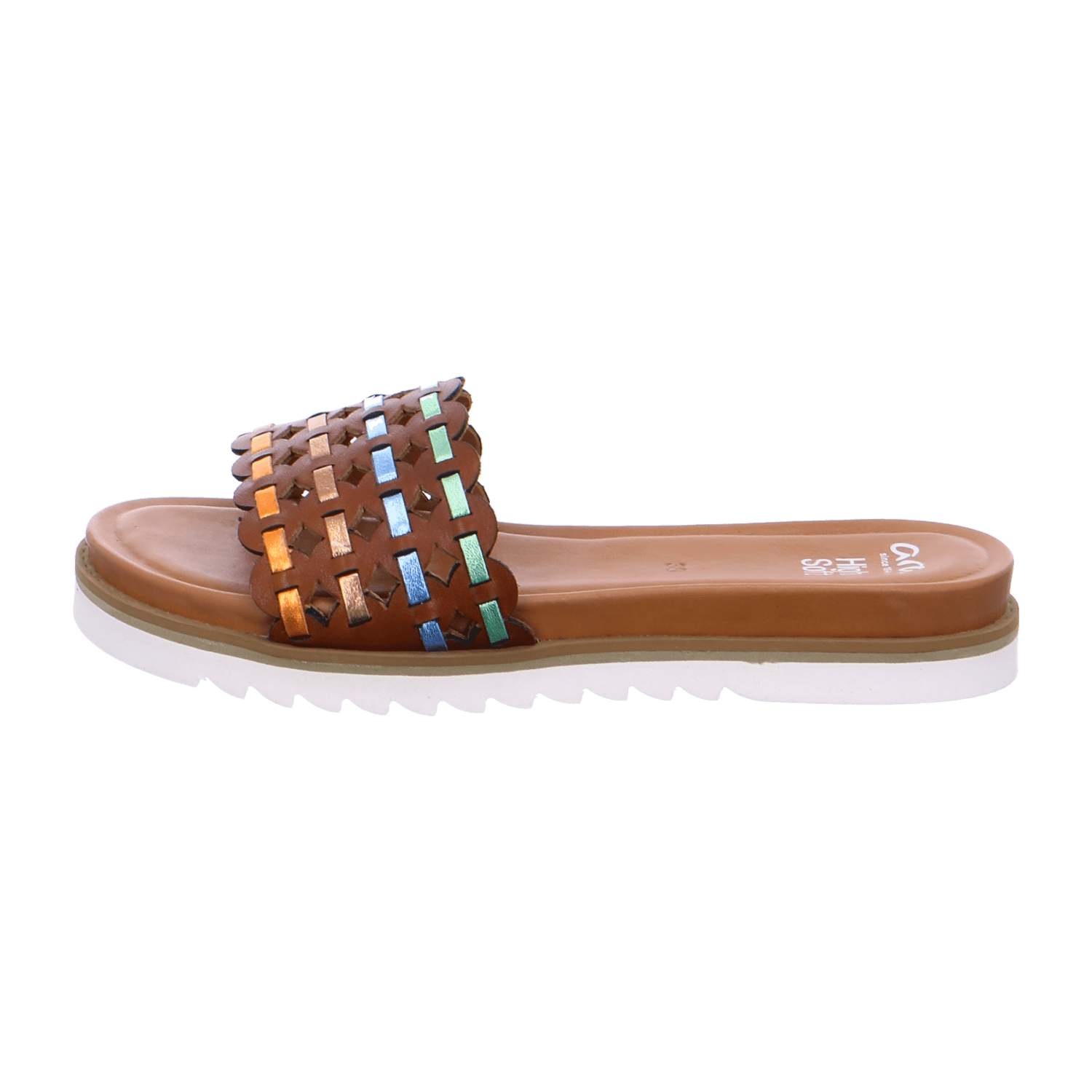 ARA Women's Brown Smooth Leather Slip-On Mules