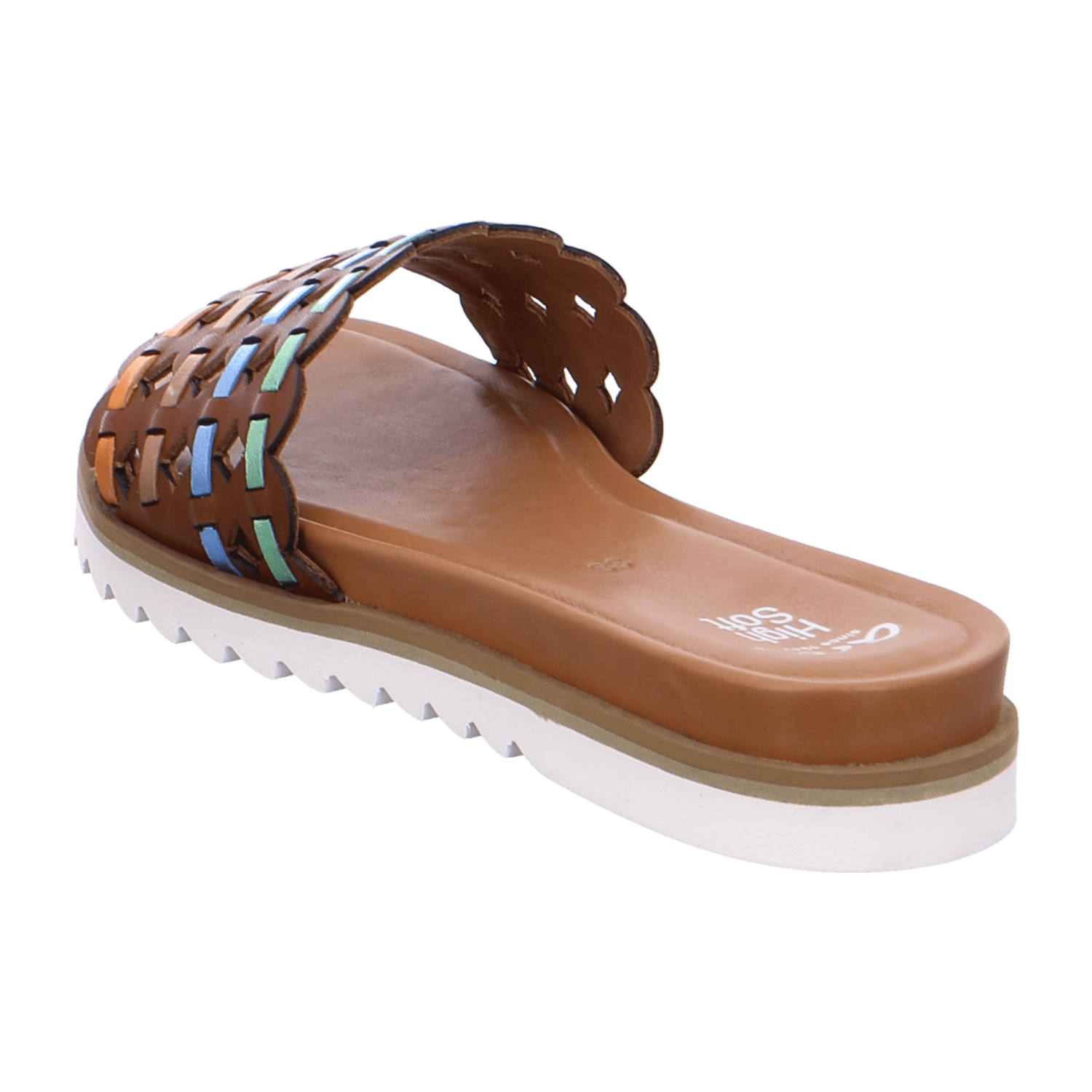 ARA Women's Brown Smooth Leather Slip-On Mules