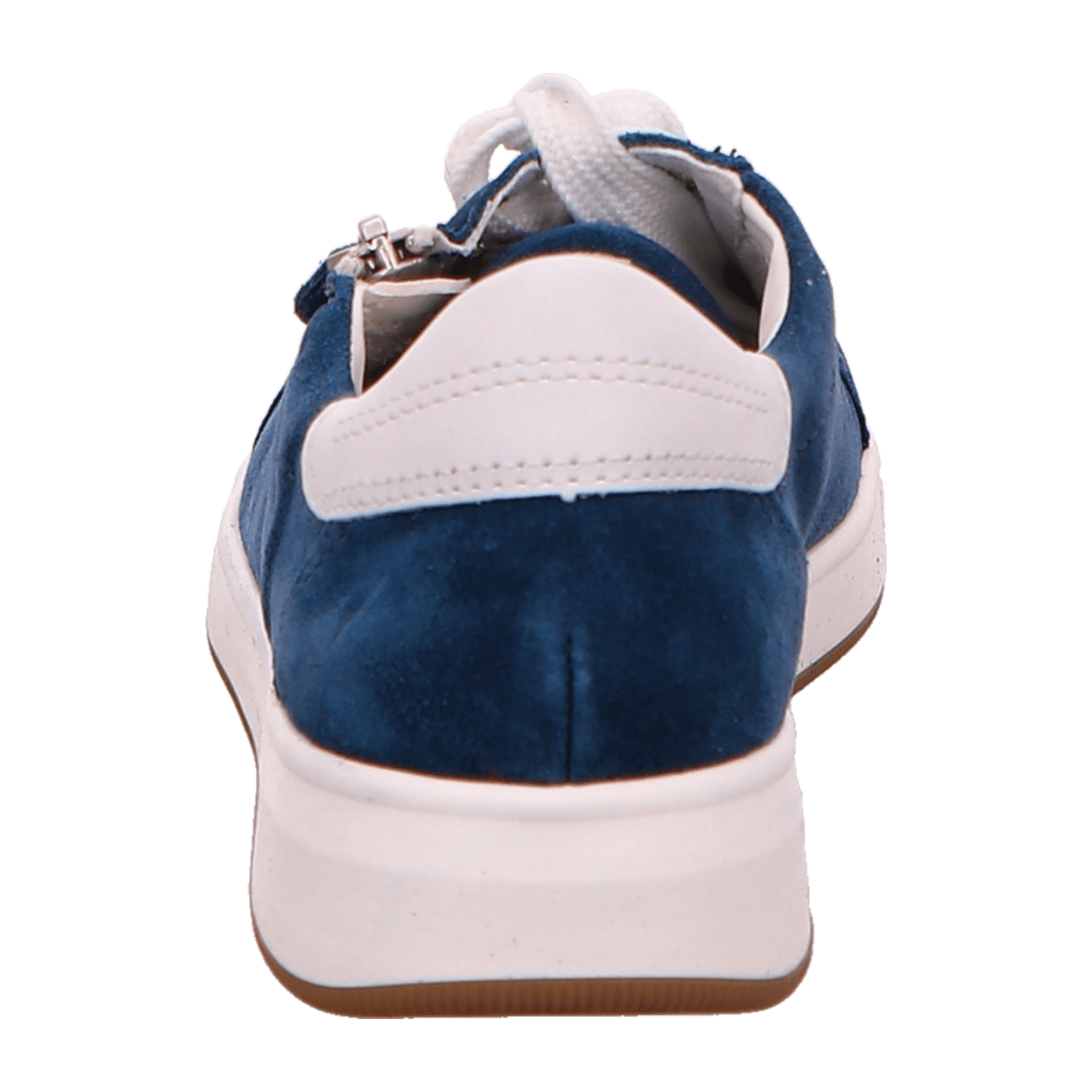 ARA ROM Women's Sneakers in Blue Nubuck Leather with Lace-Up Closure and Round Toe