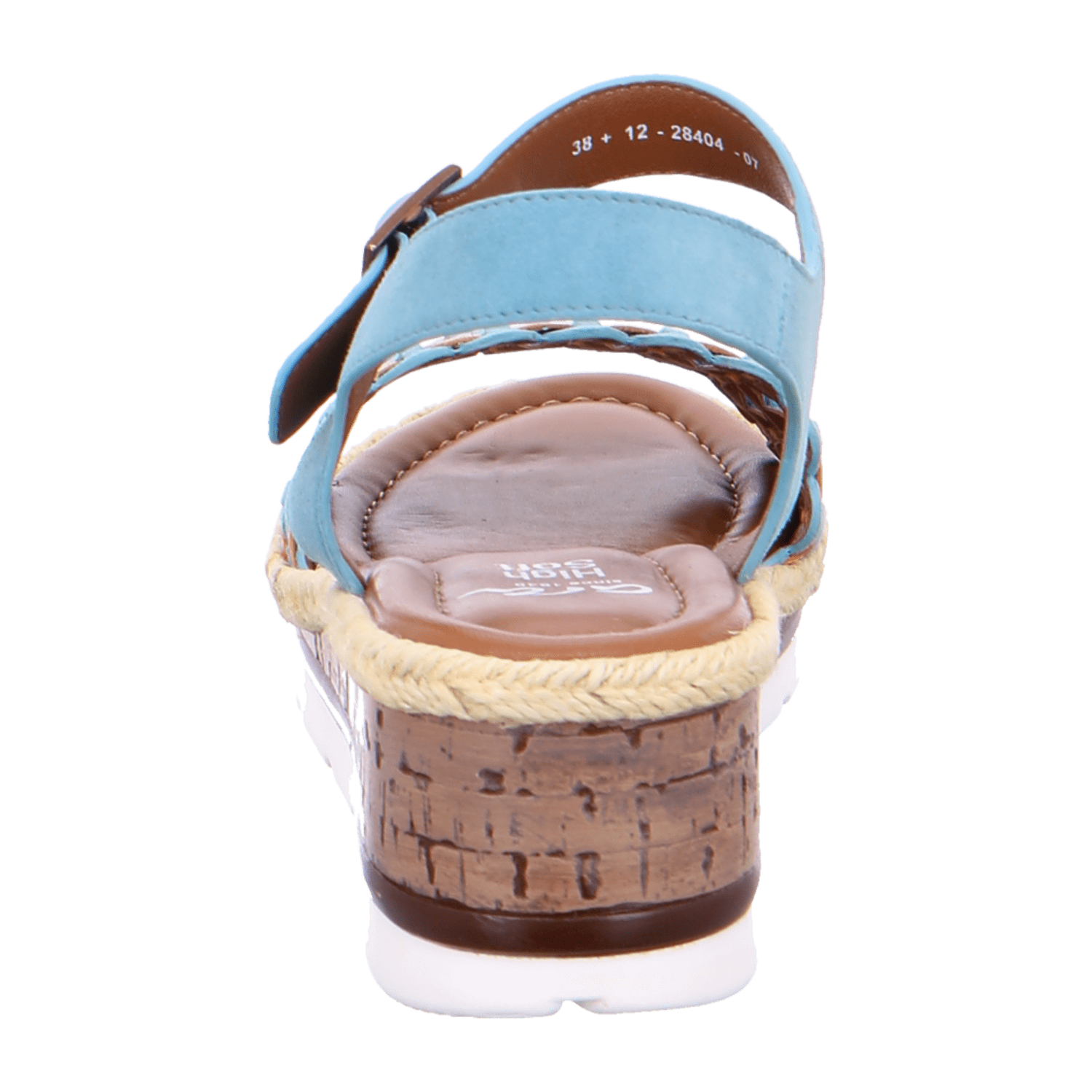 ARA CADIZ Women's Slipper with Ankle Strap in Blue Nubuck Leather Open Toe