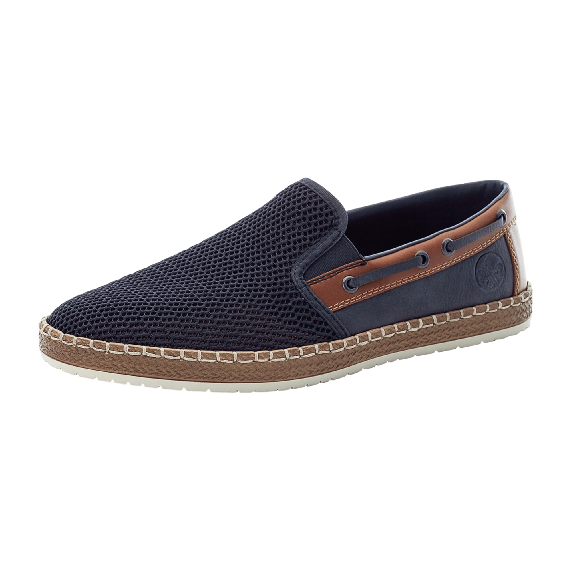 Rieker Men's Blue Slip-On Shoes Comfortable Lightweight Casual Footwear