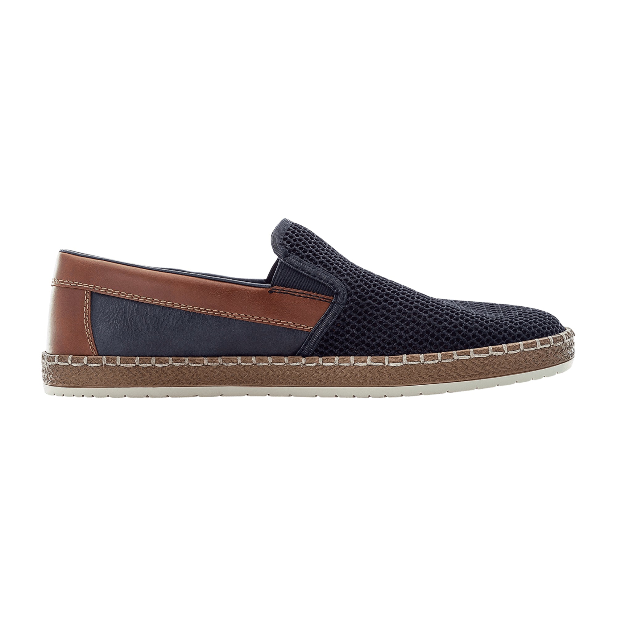Rieker Men's Blue Slip-On Shoes Comfortable Lightweight Casual Footwear