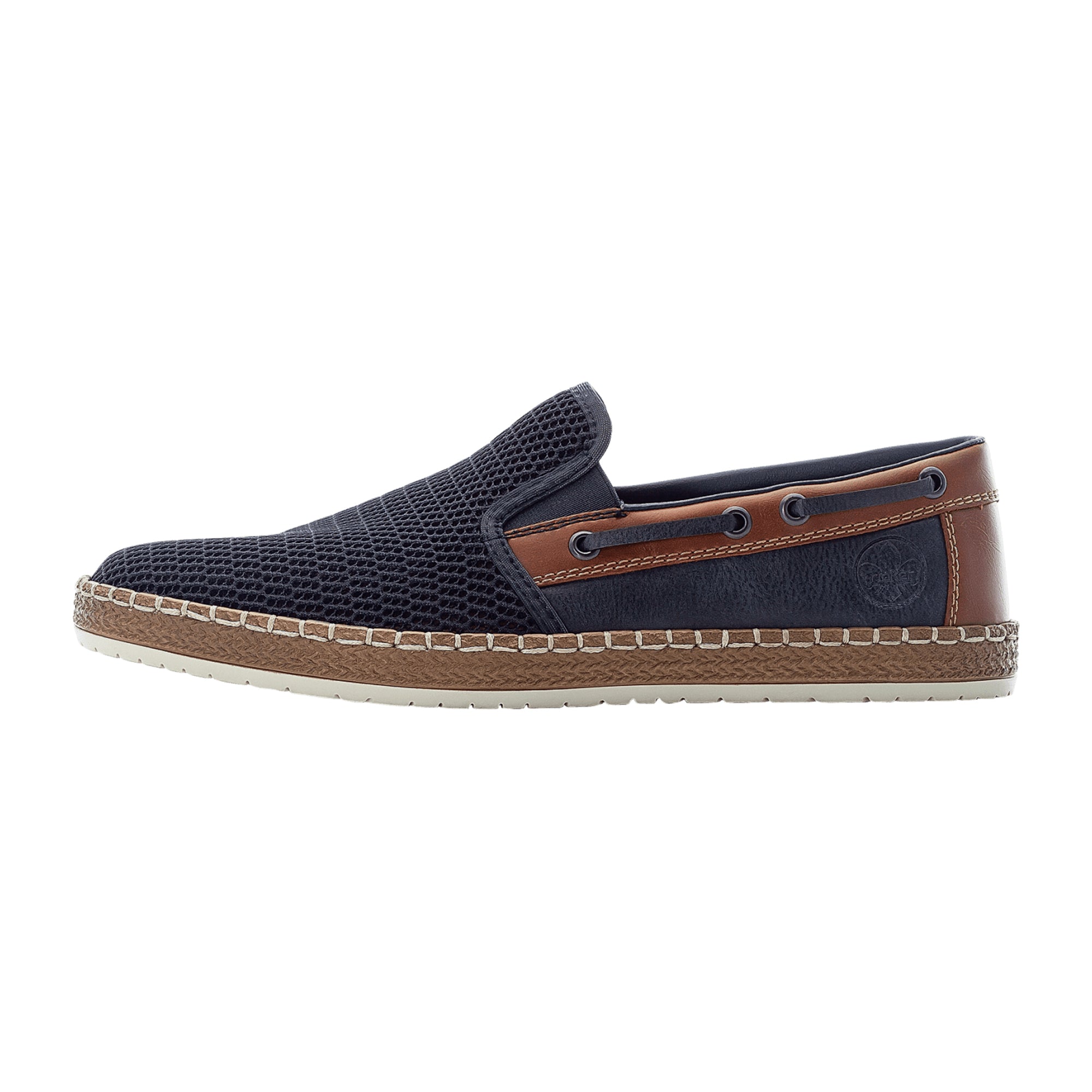 Rieker Men's Blue Slip-On Shoes Comfortable Lightweight Casual Footwear