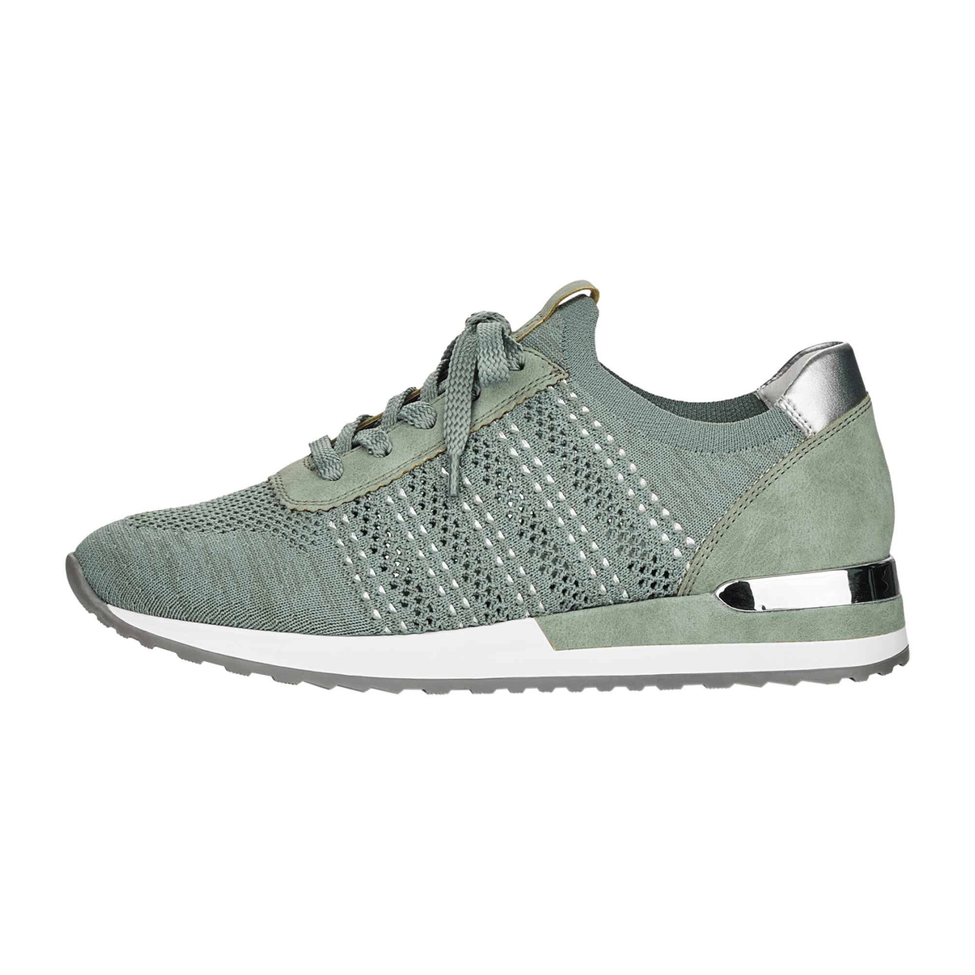 Remonte DORNDORF Green Women's Shoes with Removable Insole and Lace-Up Closure