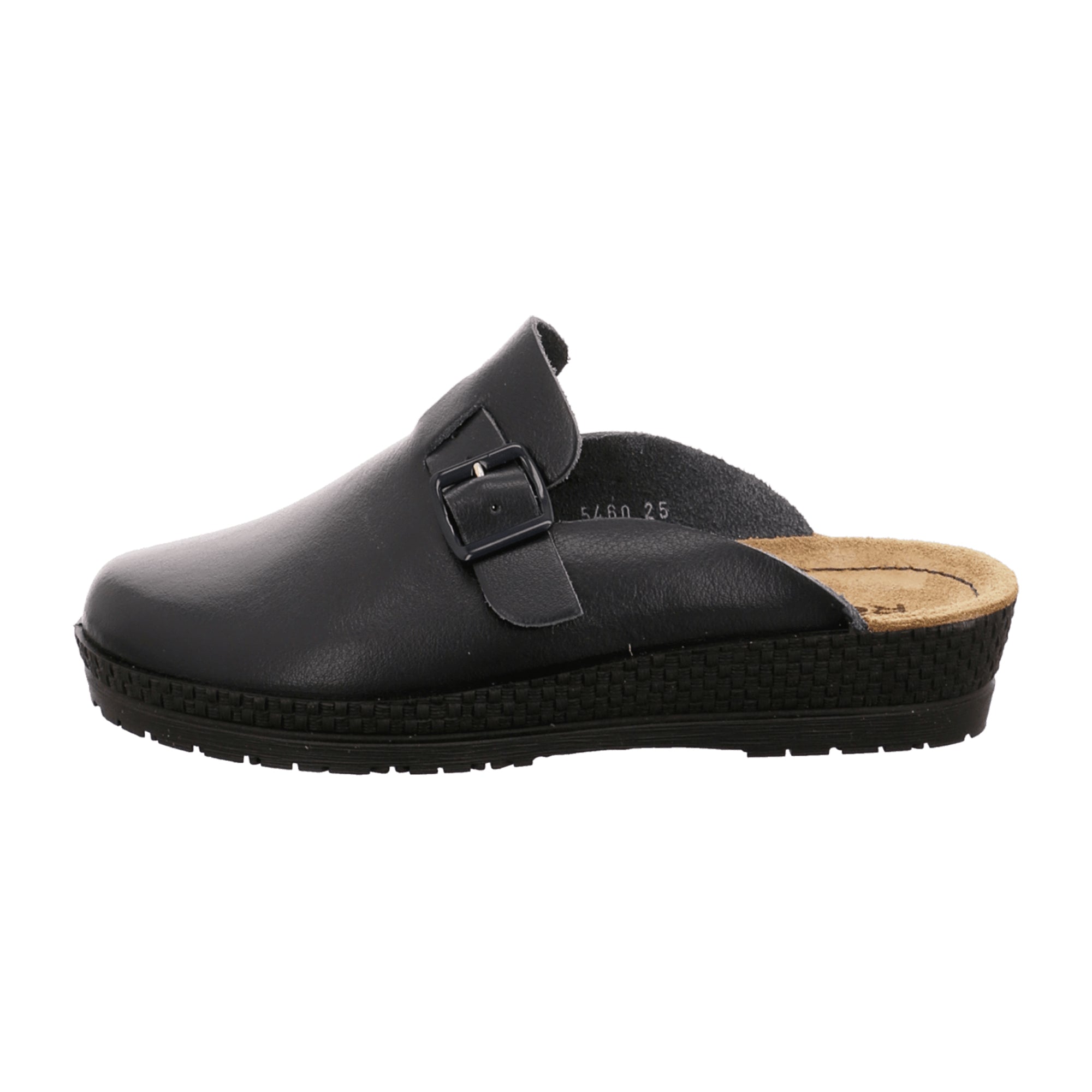 Rohde Blue Leather Flats for Women with Buckle and Wedge Heel