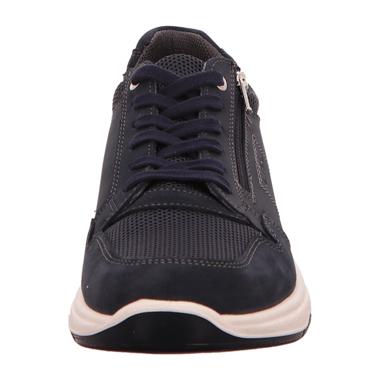 ARA MARCO Men's Suede Sneakers in Blue with Pull-On Closure and Plain Toe