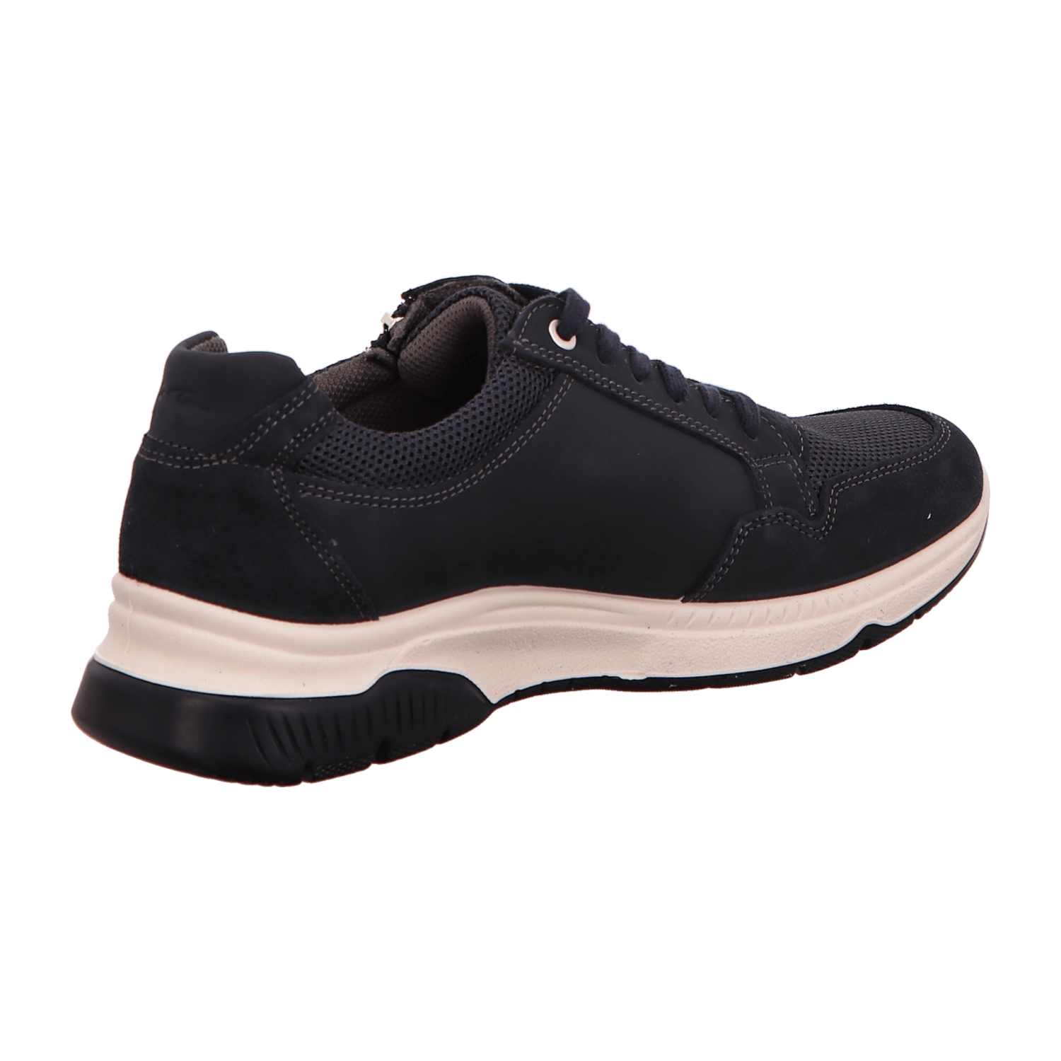ARA MARCO Men's Suede Sneakers in Blue with Pull-On Closure and Plain Toe
