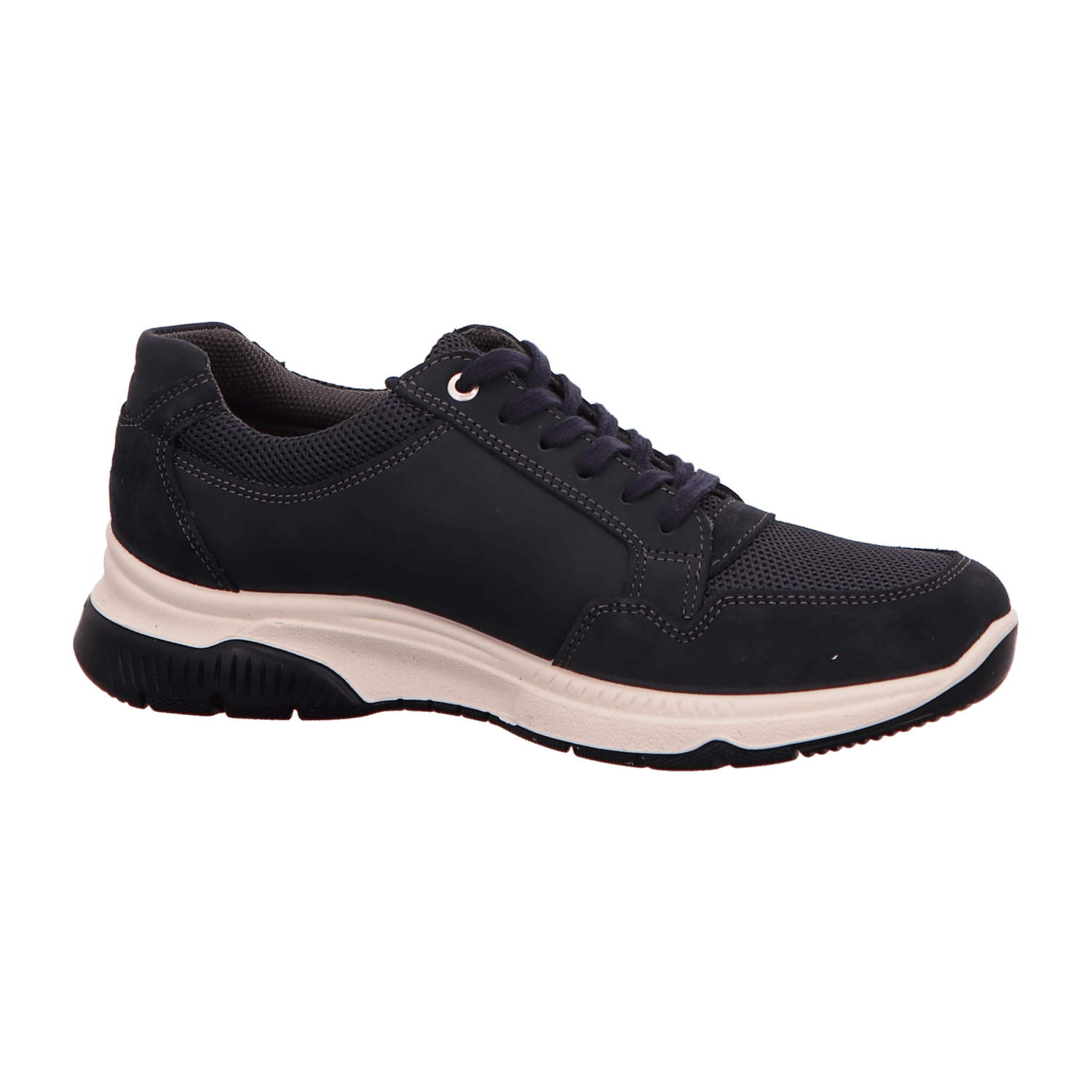 ARA MARCO Men's Suede Sneakers in Blue with Pull-On Closure and Plain Toe