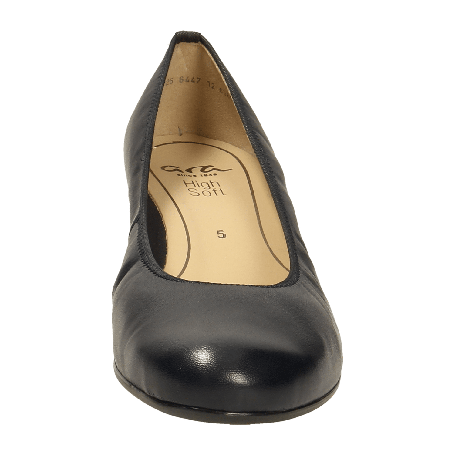 ARA Women's Comfort Pumps in Blue Smooth Leather with Round Toe, Pull-On Design, Warmly Lined