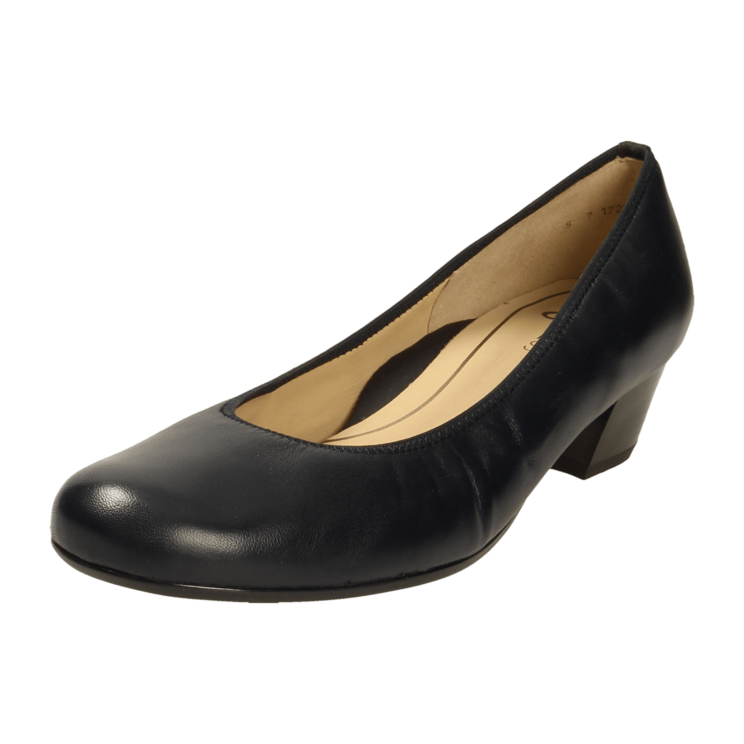 ARA Women's Comfort Pumps in Blue Smooth Leather with Round Toe, Pull-On Design, Warmly Lined