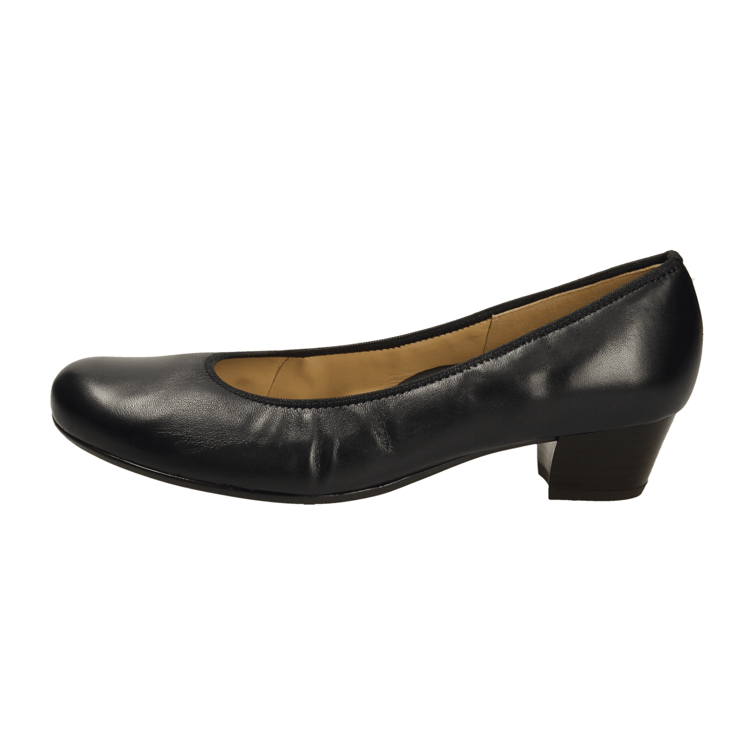 ARA Women's Comfort Pumps in Blue Smooth Leather with Round Toe, Pull-On Design, Warmly Lined