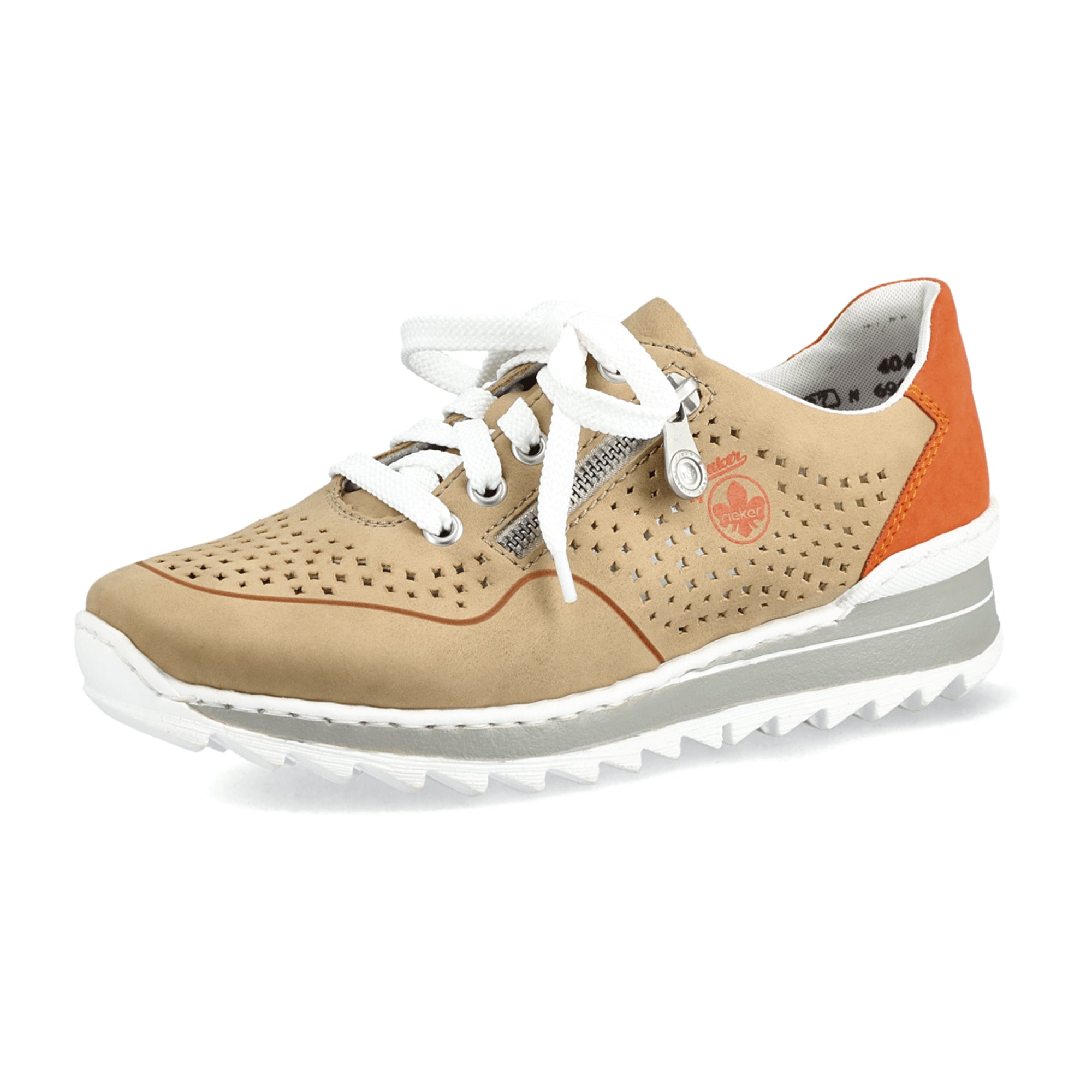 Rieker Beige Casual Shoes for Women with Laces and Low Heel
