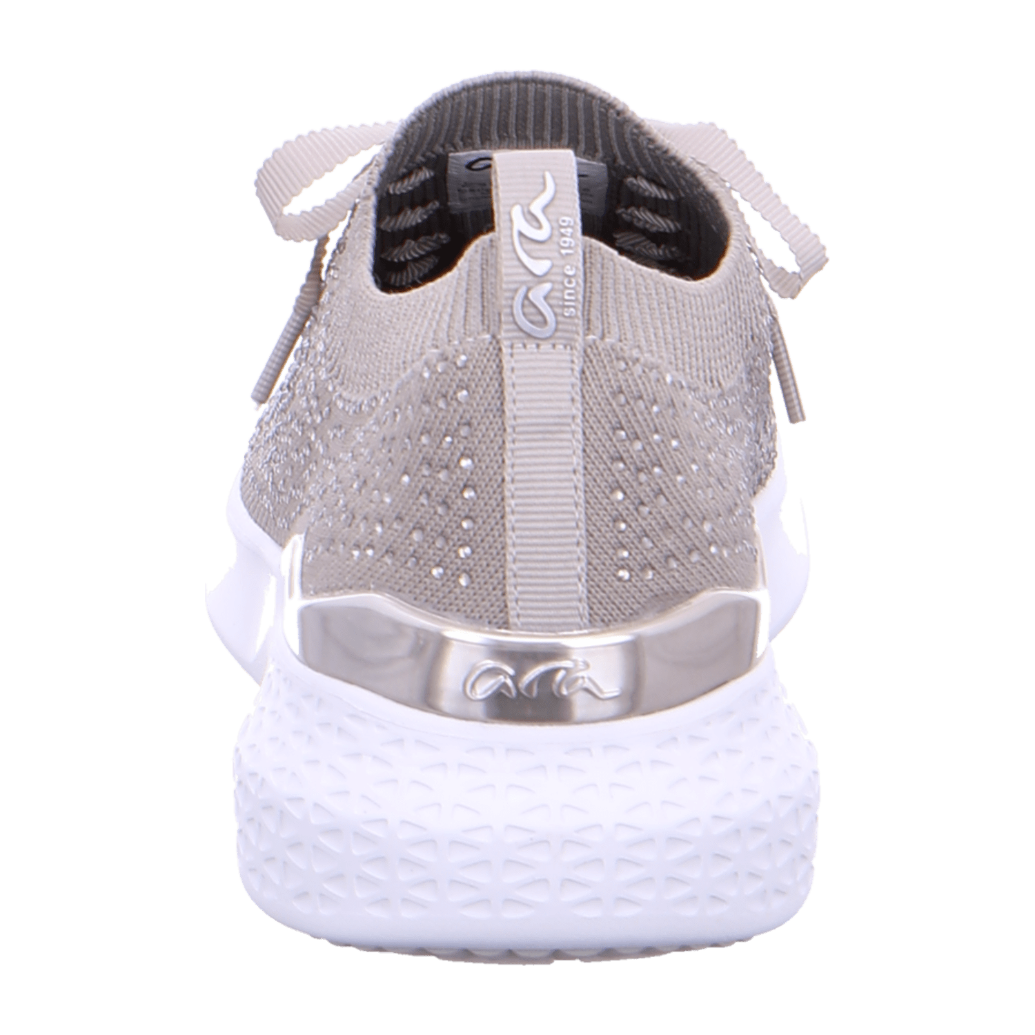 ARA MAYA Women's Sneakers in Beige Textile with Pull-On Closure and Cold-Weather Lined Interior