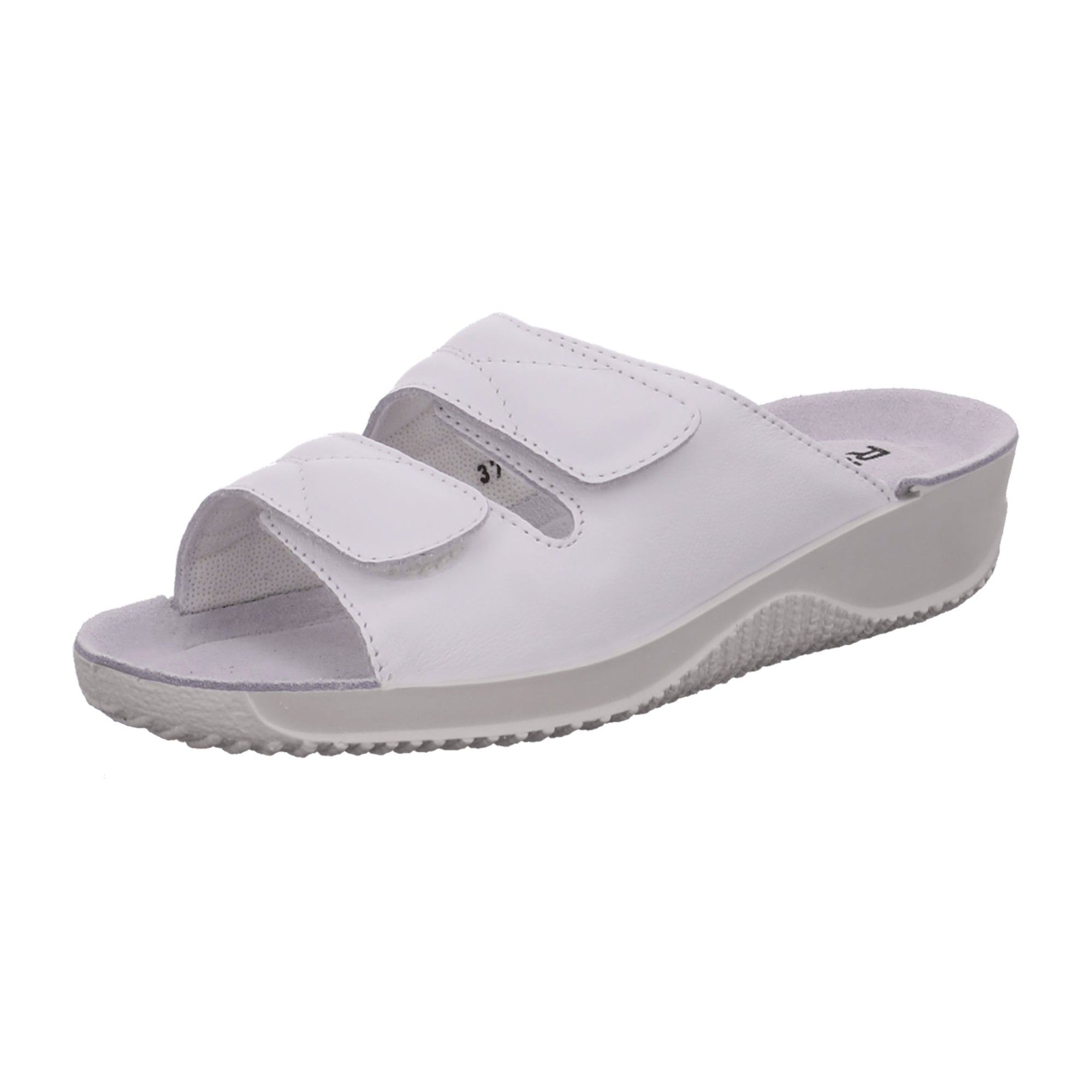 Rohde Comfortable White Women's Slip-On Sandals with Wedge Heel