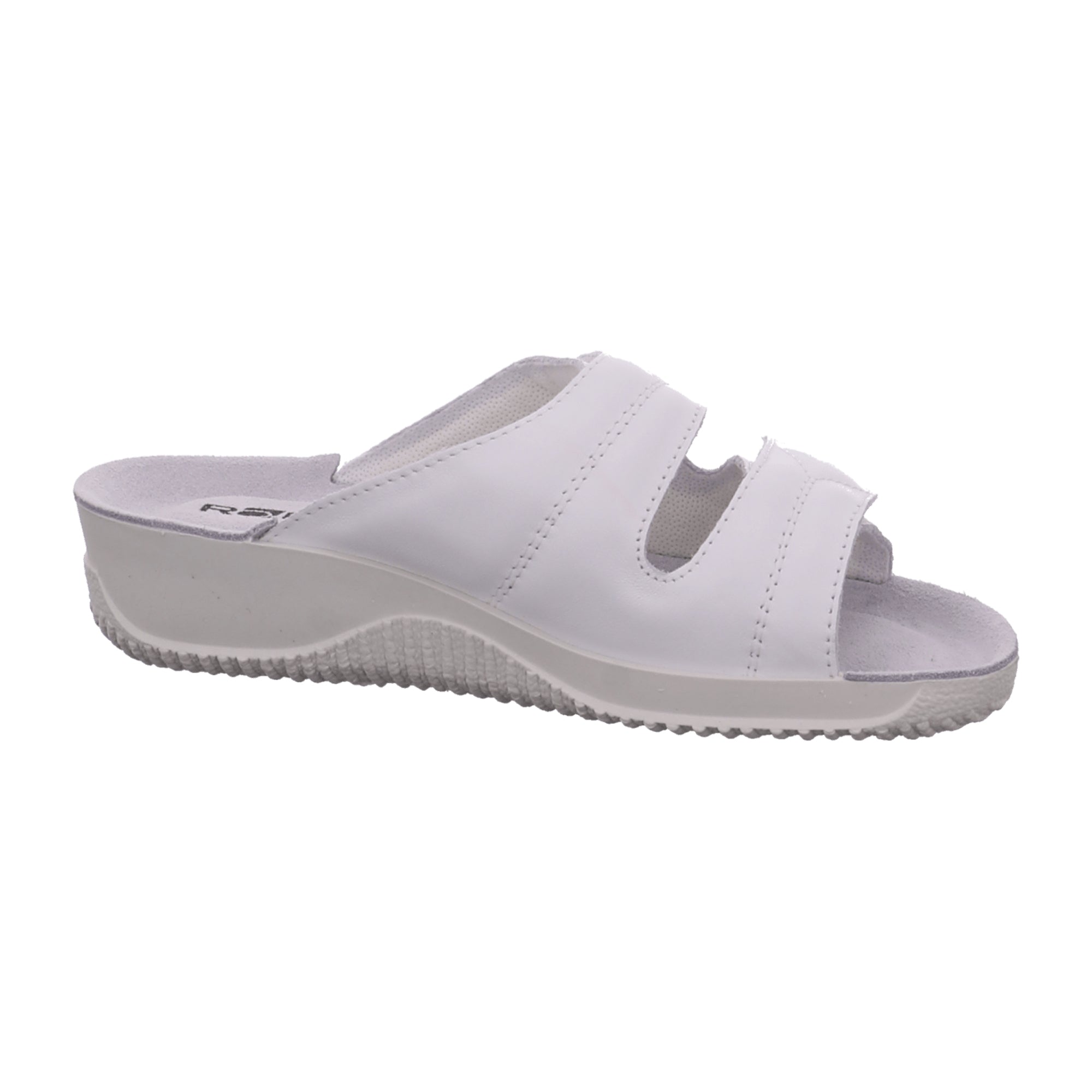 Rohde Comfortable White Women's Slip-On Sandals with Wedge Heel