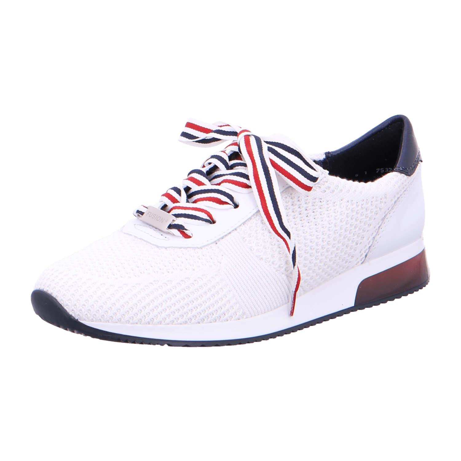 ARA LISBON Women's Sneakers in White Smooth Leather with Lacing and Round Toe