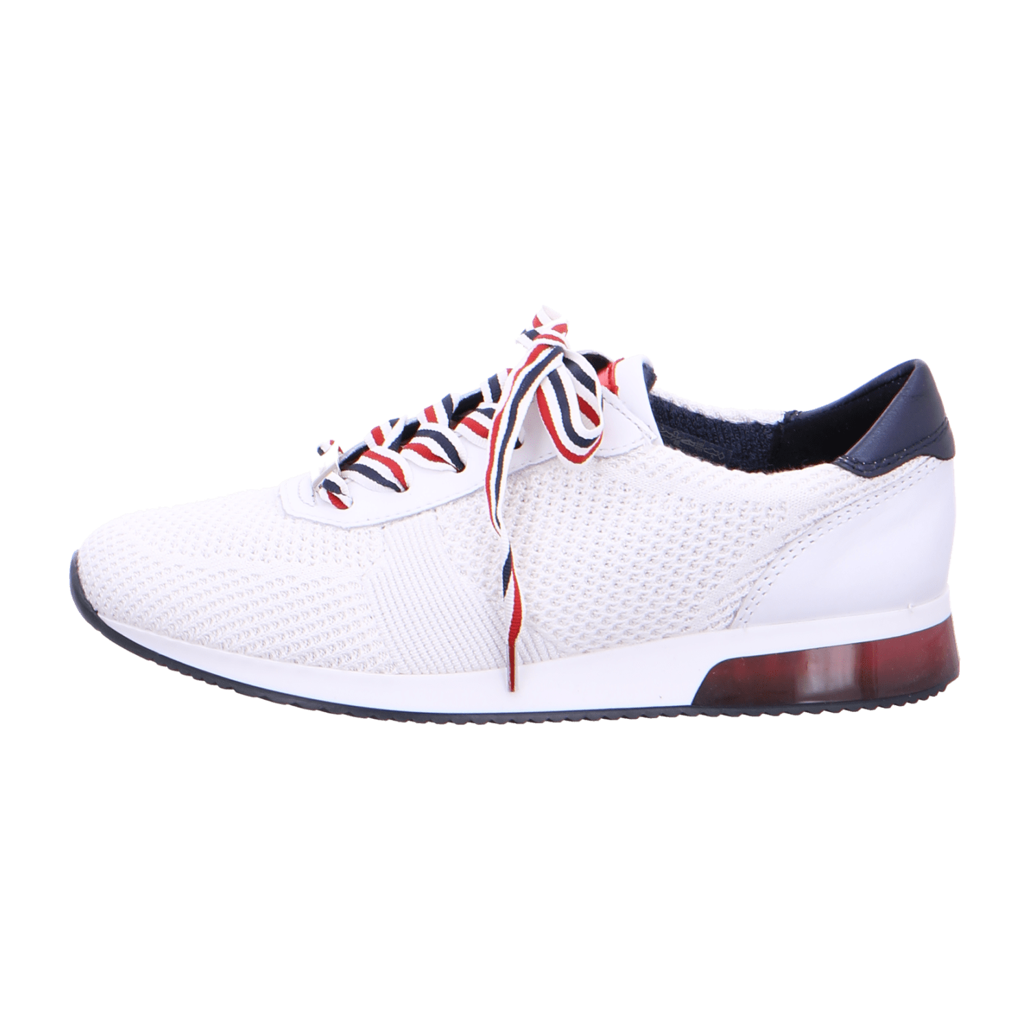 ARA LISBON Women's Sneakers in White Smooth Leather with Lacing and Round Toe