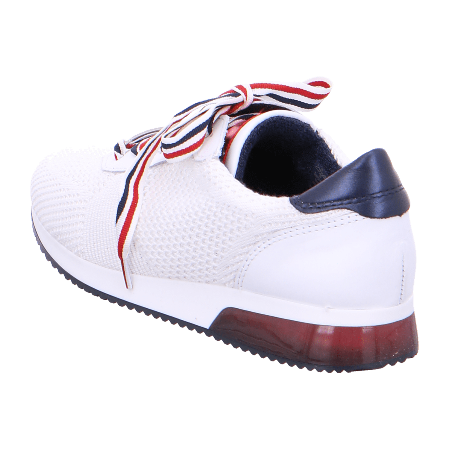 ARA LISBON Women's Sneakers in White Smooth Leather with Lacing and Round Toe