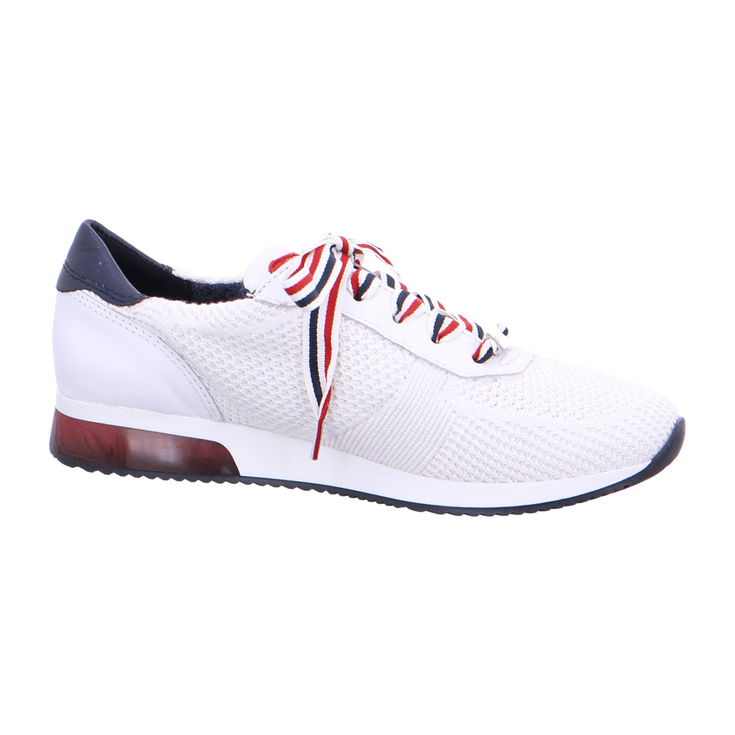 ARA LISBON Women's Sneakers in White Smooth Leather with Lacing and Round Toe