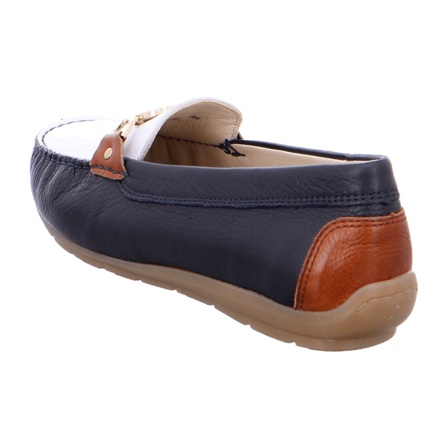 ARA ALABAMA Women's Leather Moccasin in Multicolor, Pull-On Design with Plain Toe and Cold-Weather Fleece Lining