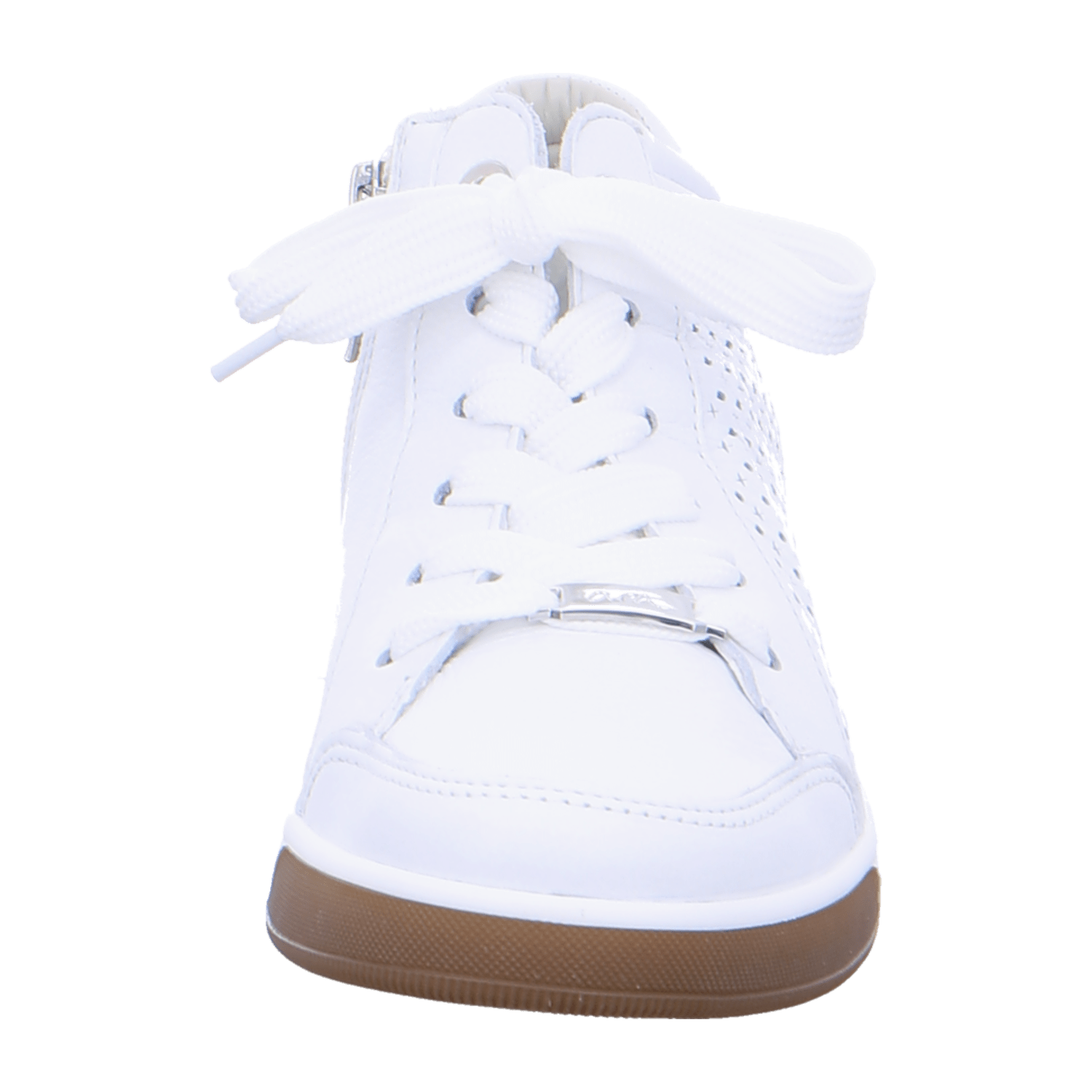 ARA ROM Women's High-Top Leather Sneakers in White