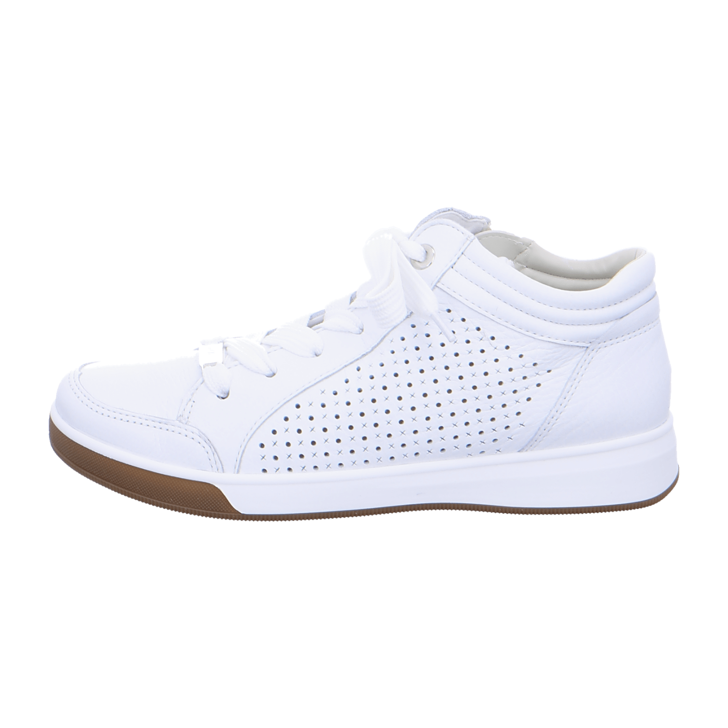 ARA ROM Women's High-Top Leather Sneakers in White