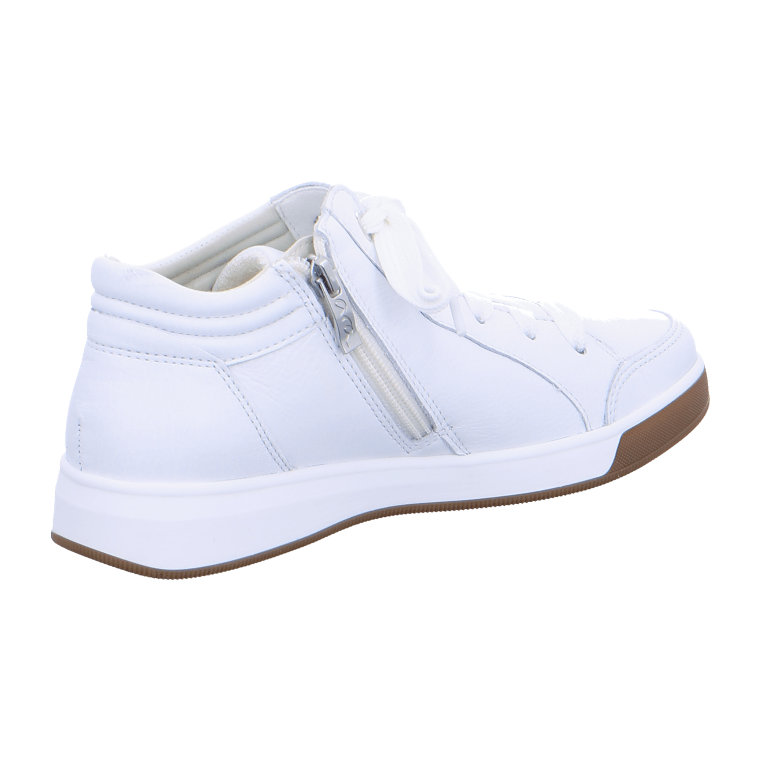 ARA ROM Women's High-Top Leather Sneakers in White
