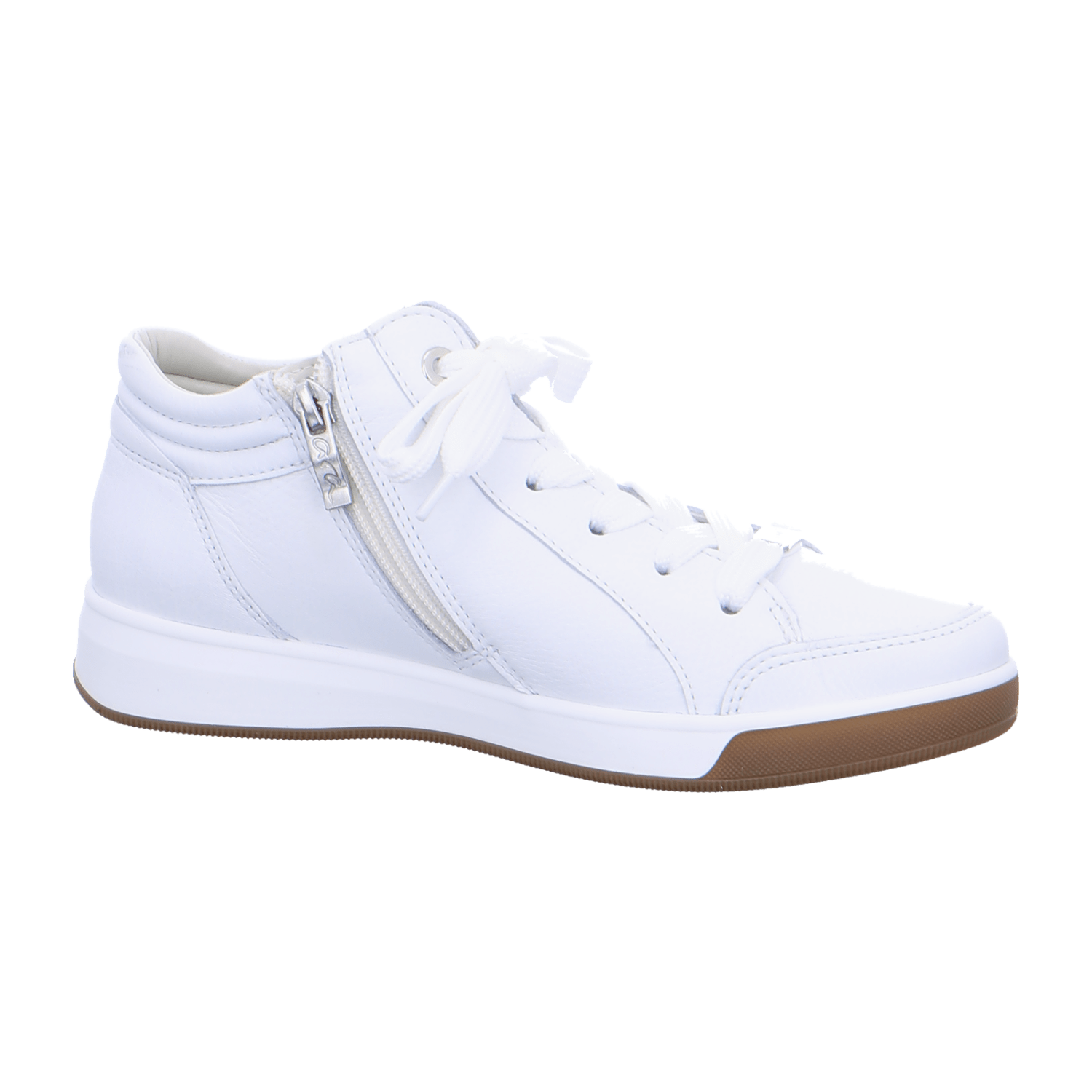 ARA ROM Women's High-Top Leather Sneakers in White