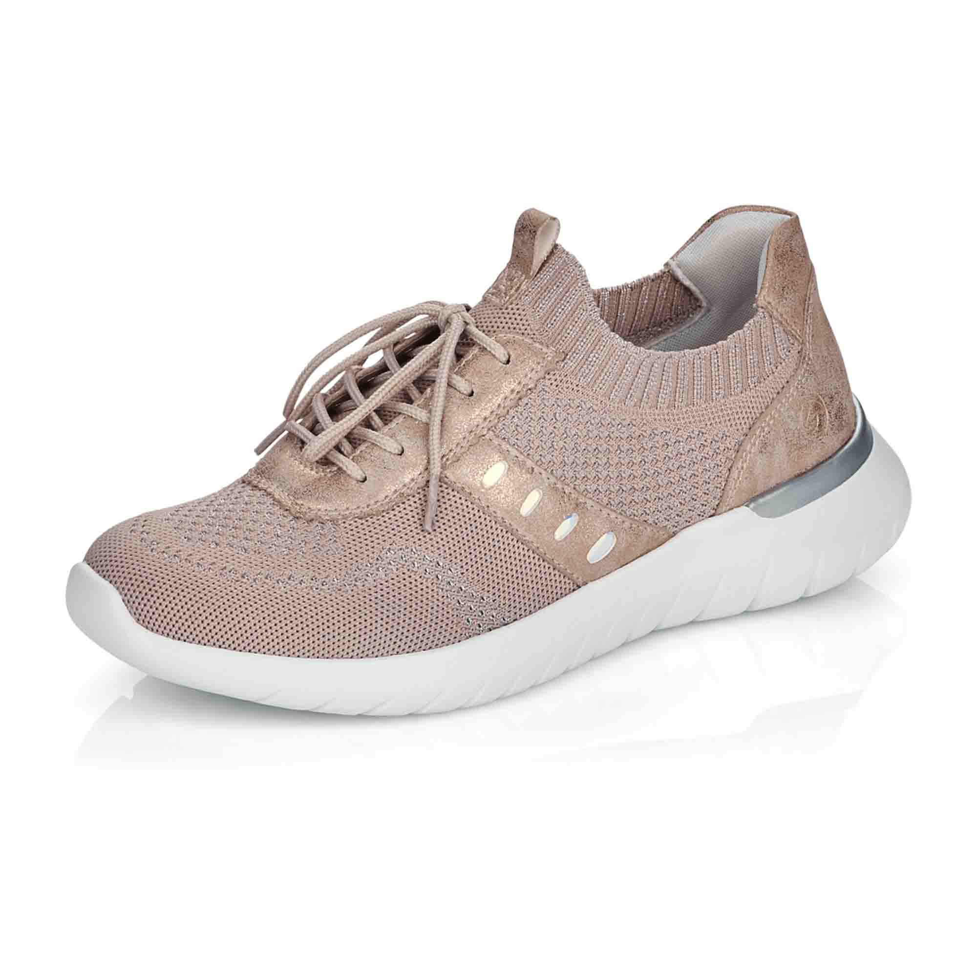 Remonte Dorndorf Women's Pink Sneakers Lace-Up Textile EVA Sole