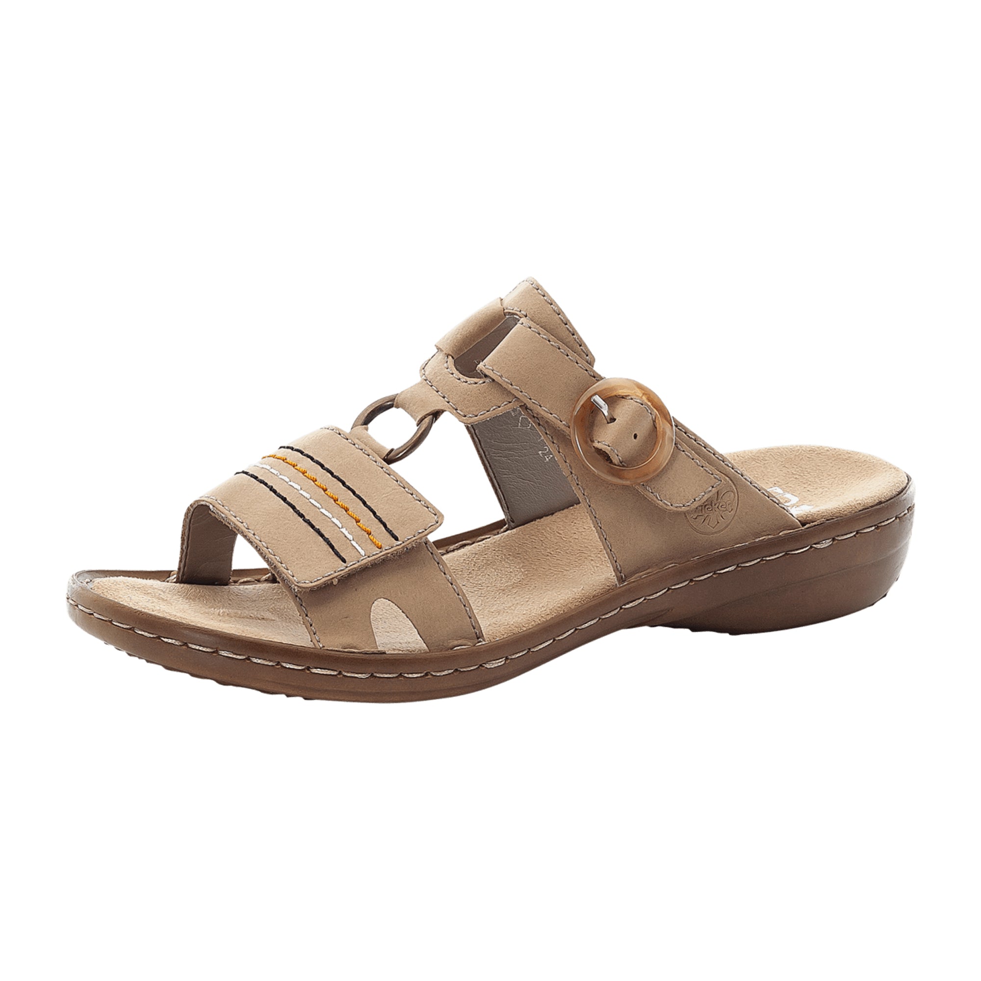 Rieker Women's Brown Sandals with Adjustable Straps and 30mm Heel