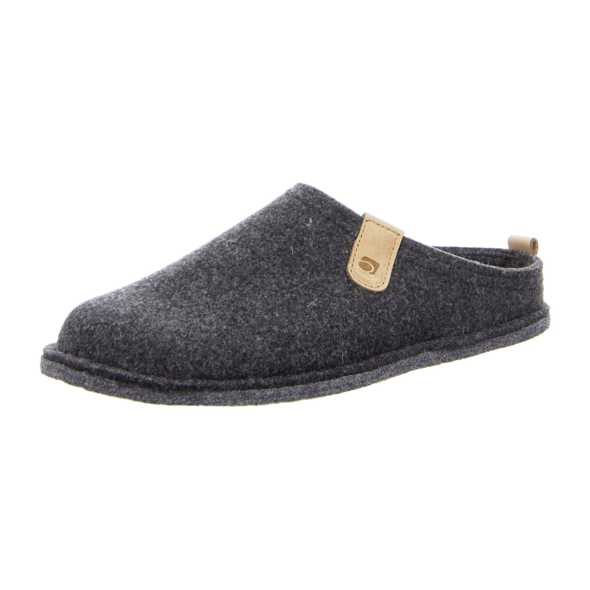 Rohde Lucca H Men's Gray Felt Slip-On House Shoes with Removable Insole