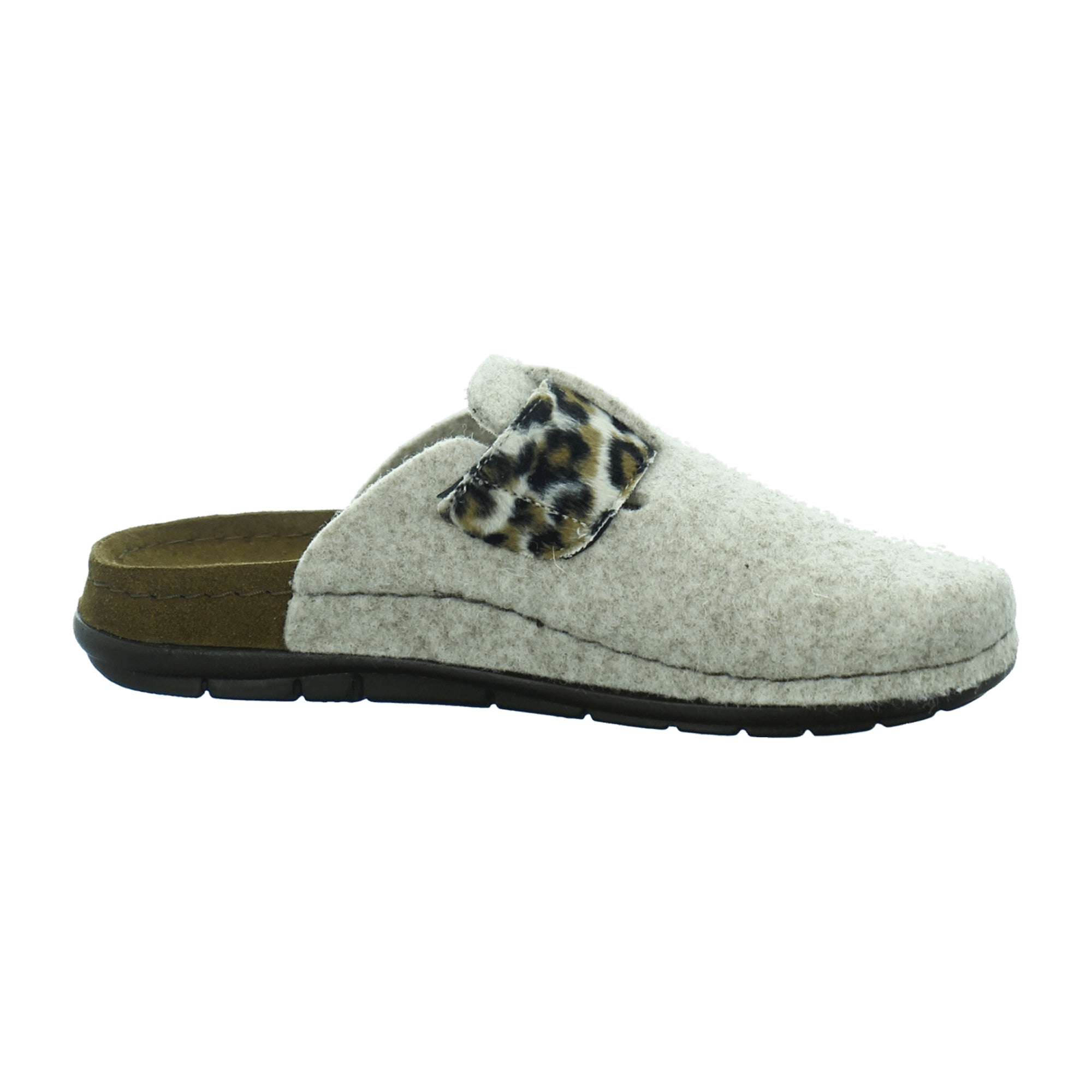 Rohde 6190 Beige Women's Slip-On Shoes with Wedge Heel for Fall/Winter