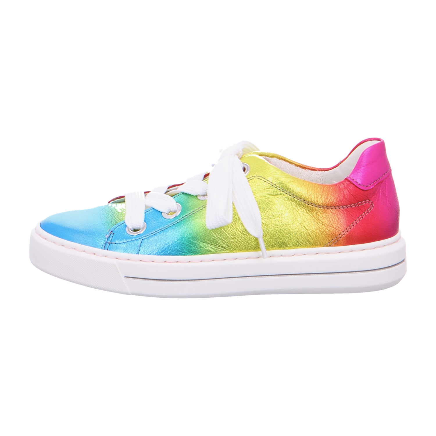 ARA COURTYARD Women's Sneakers in Smooth Leather with Lace-Up Closure and Round Toe, Multicolor