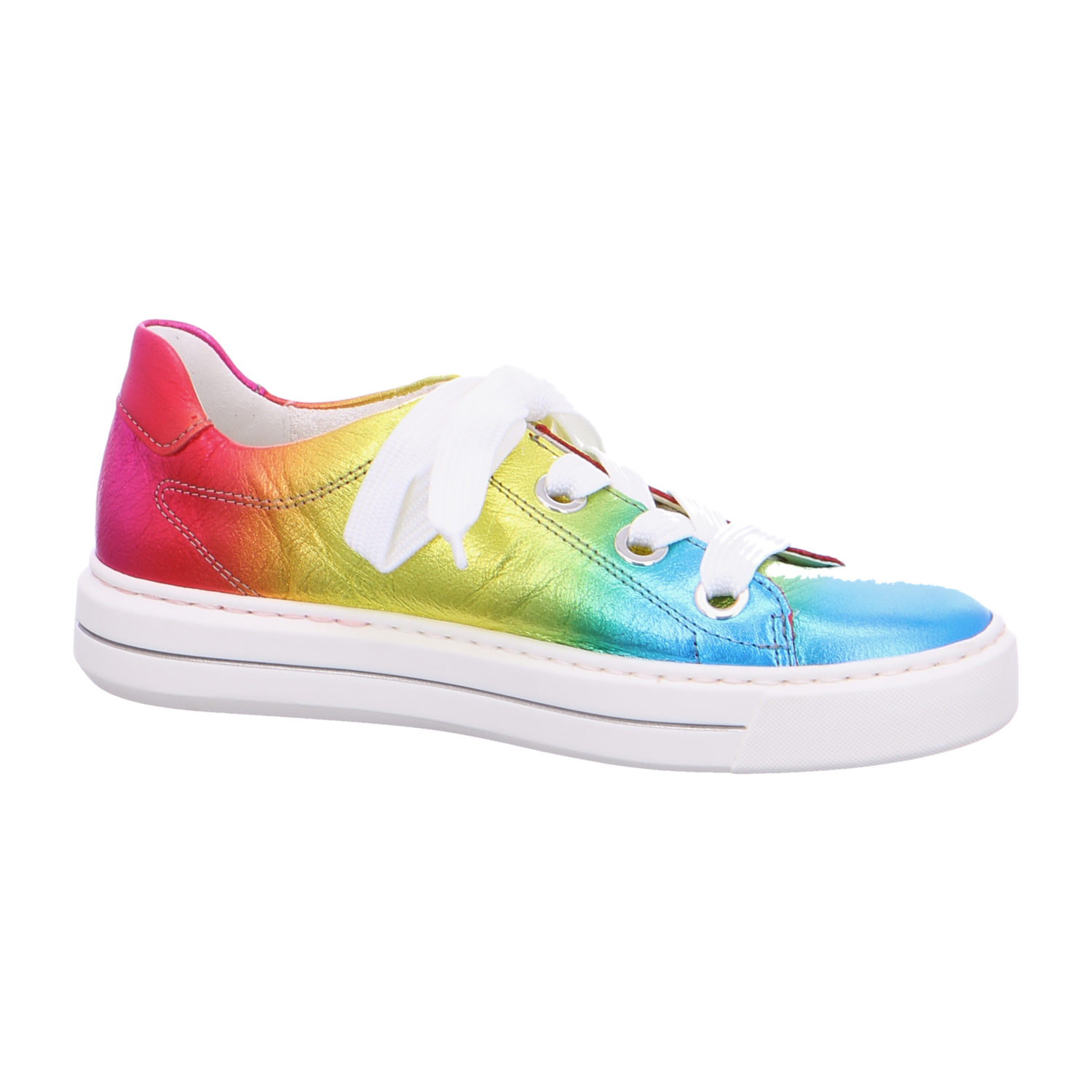 ARA COURTYARD Women's Sneakers in Smooth Leather with Lace-Up Closure and Round Toe, Multicolor